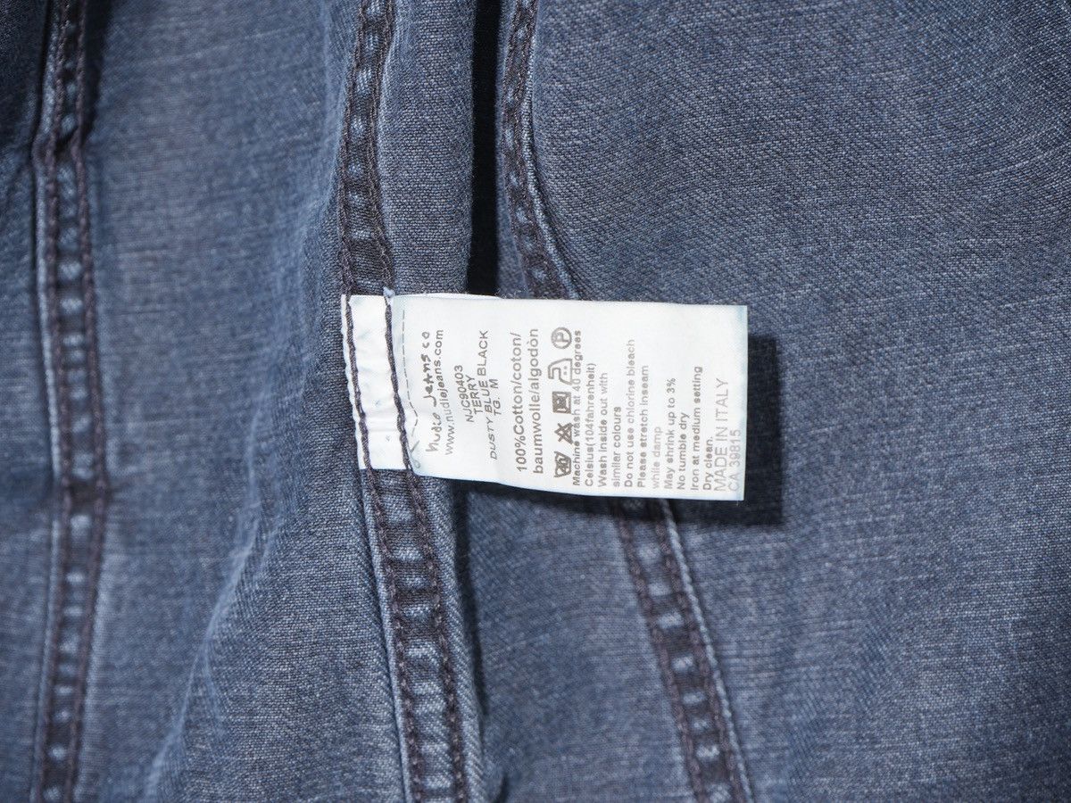 Nudie Jeans Nudie Jeans Terry Dusty Blue Black Denim Jacket Size US M / EU 48-50 / 2 - 7 Thumbnail