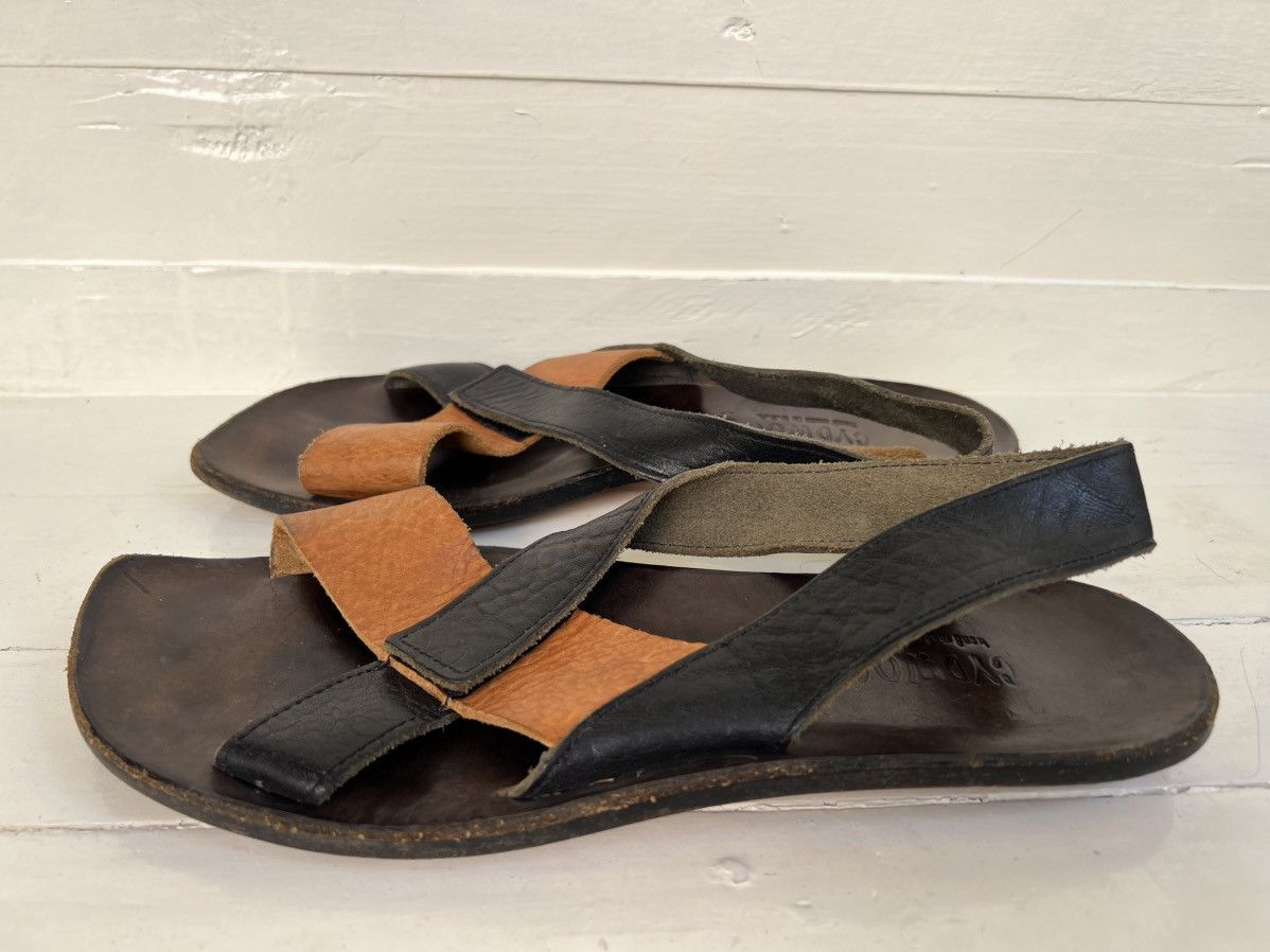 CYDWOQ Cydwoq Flat Casual Leather Sandals Black/ Brown Shoes Size US 10 / EU 43 - 4 Thumbnail