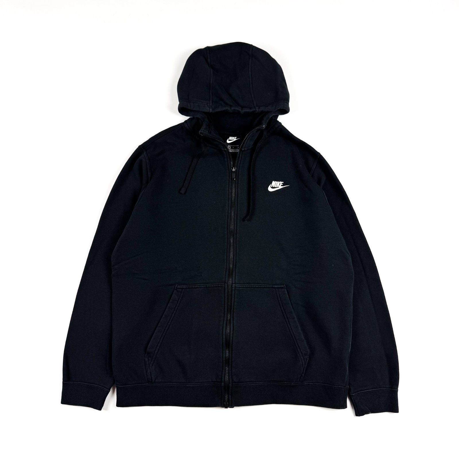 Nike Nike Full Zip Hoodie L Black Embroidered Swoosh Logo Size US L / EU 52-54 / 3 - 7 Thumbnail