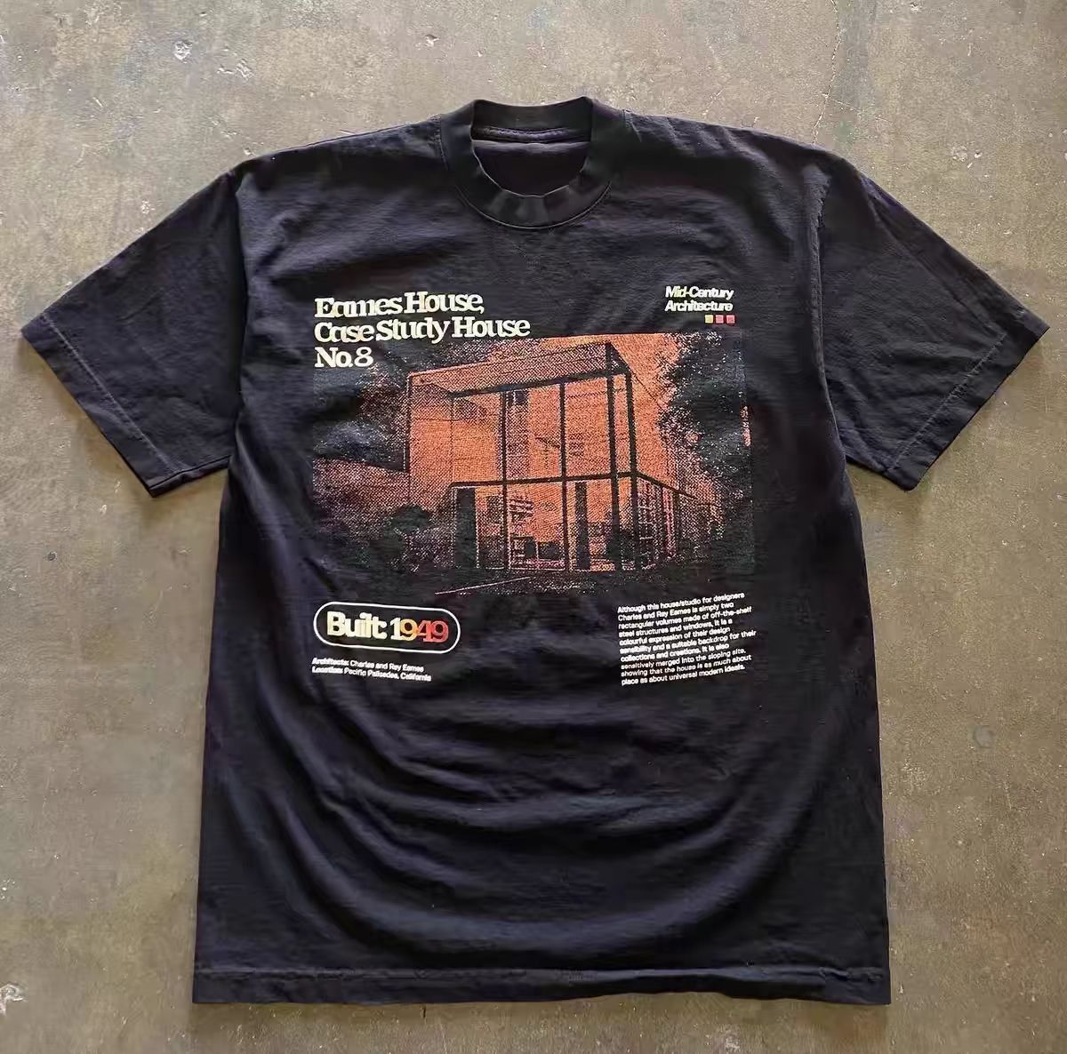 Japanese Brand Black street fashion retro room print t-shirt Size US M / EU 48-50 / 2 - 1 Thumbnail