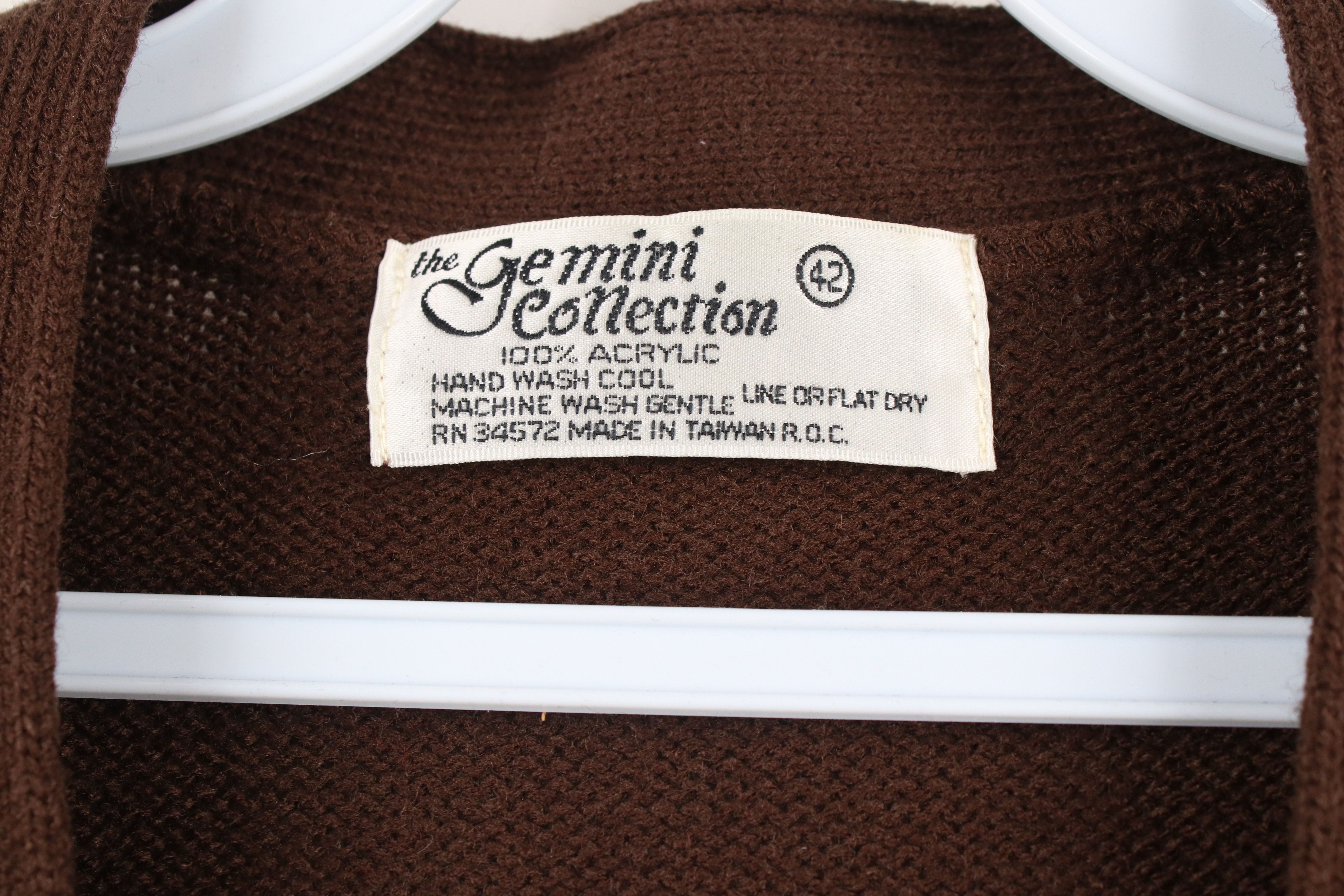 Vintage Vintage 70s Streetwear Geometric Cable Knit Sweater Vest Size M / US 6-8 / IT 42-44 - 6 Thumbnail