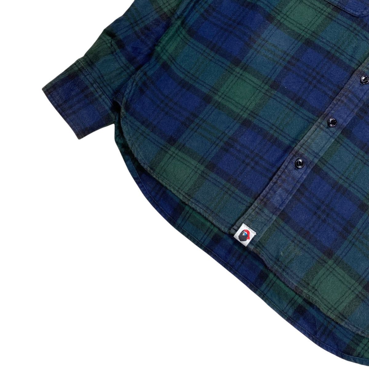 Vintage A Bathing Ape Pirate Plaid Flannel Shirts
