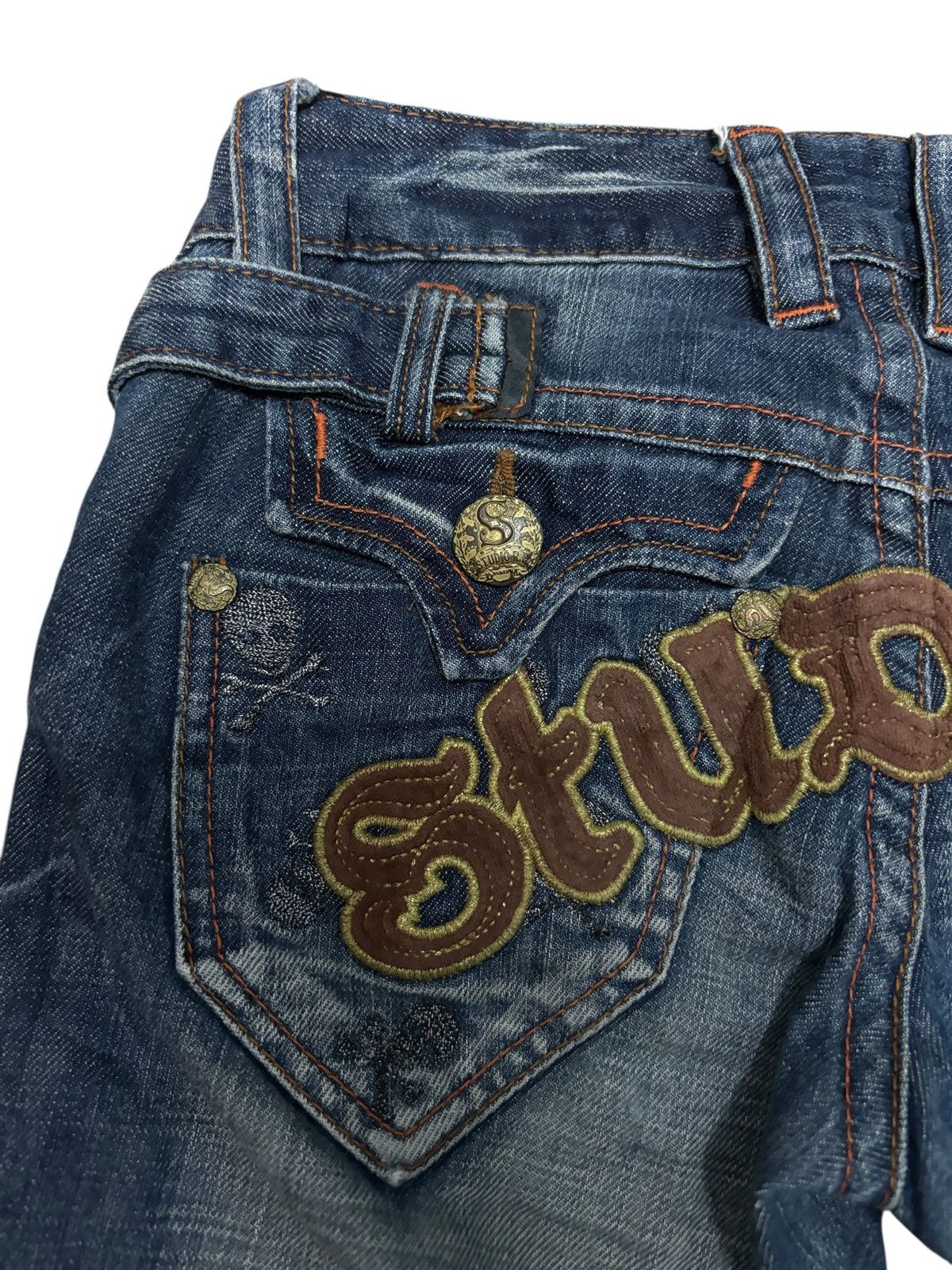 Le Grande Bleu (L.G.B.) (NEED GONE) Y2K Studio R.P Red Pepper Denim Jeans Size 29" - 5 Thumbnail