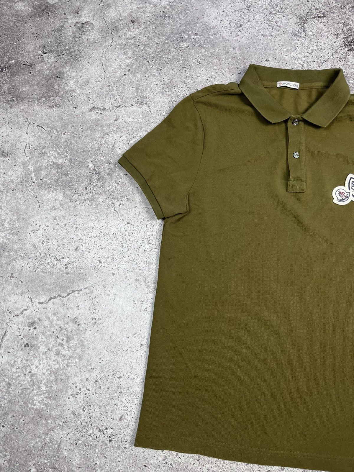 Moncler Double Logo Maglia Polo Manica Corta Size S Mens