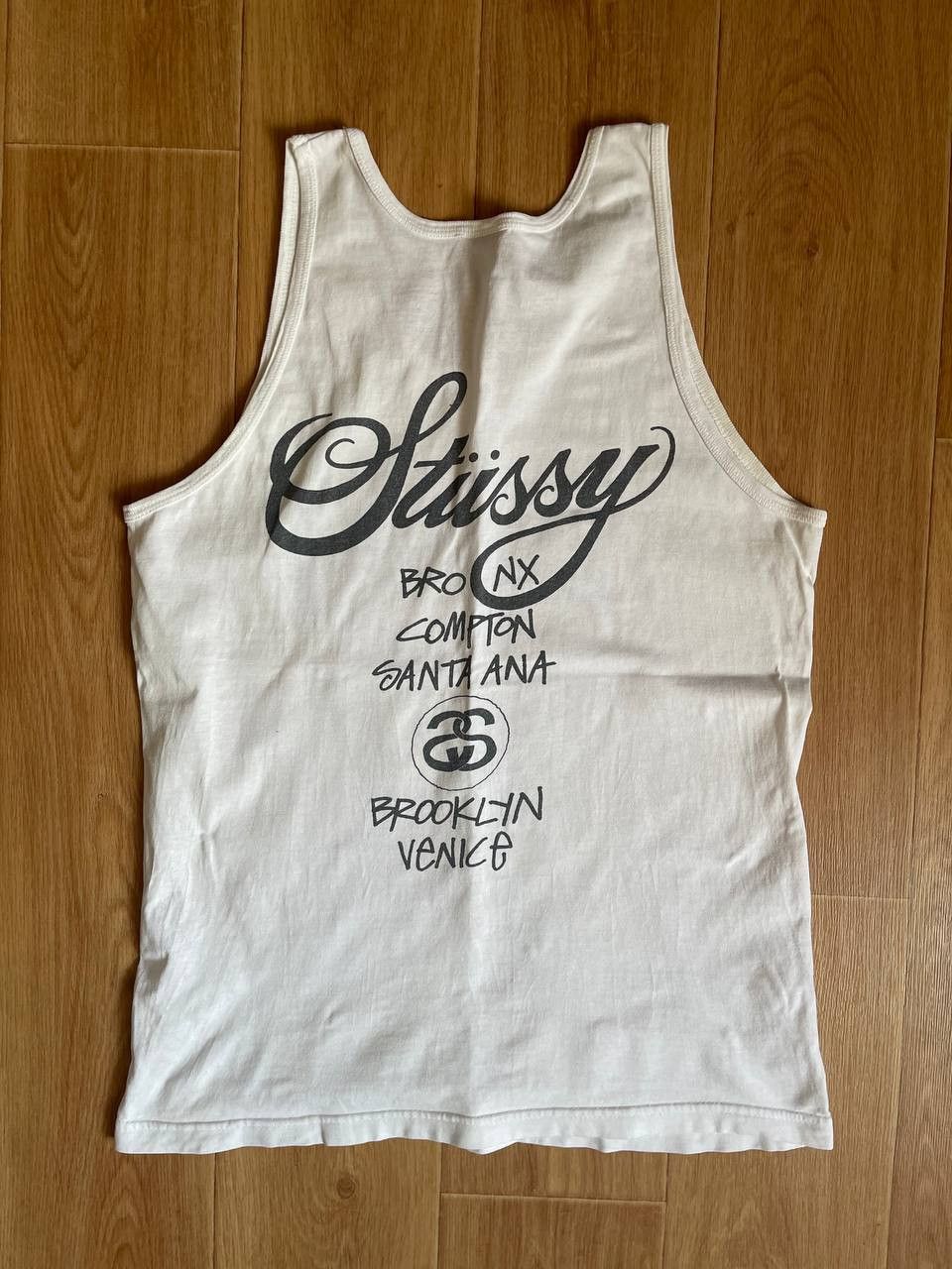 Japanese Brand × Stussy Stussy Tour Big Logo Tank Top Shirt Size US M / EU 48-50 / 2 - 12 Thumbnail