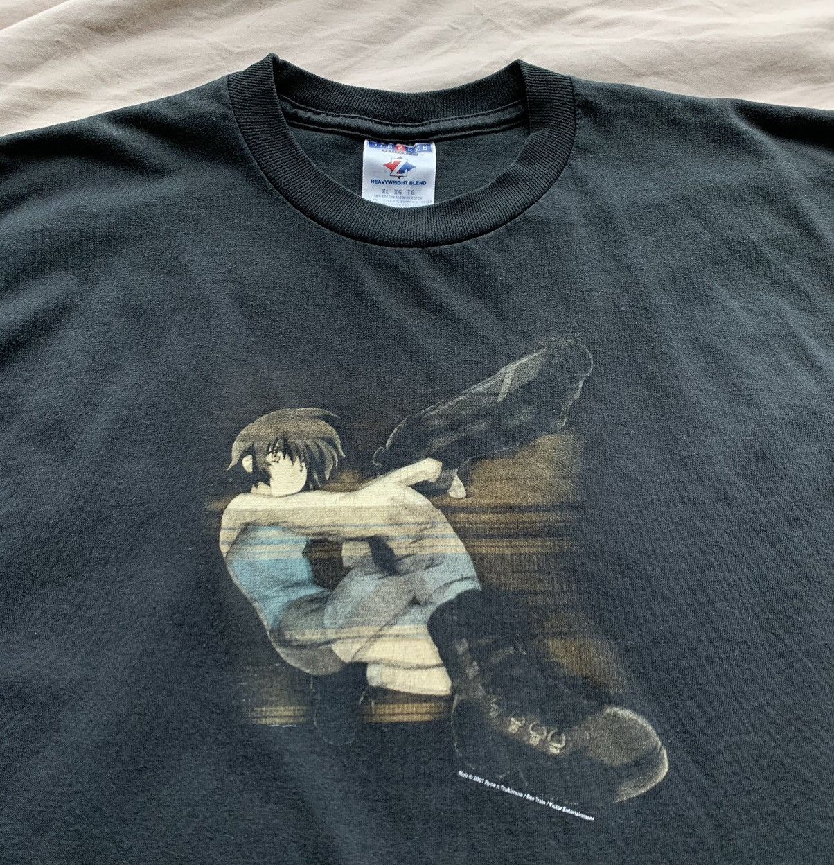Anime Vintage 2001 Noir Anime Tee Size US XL / EU 56 / 4 - 1 Thumbnail