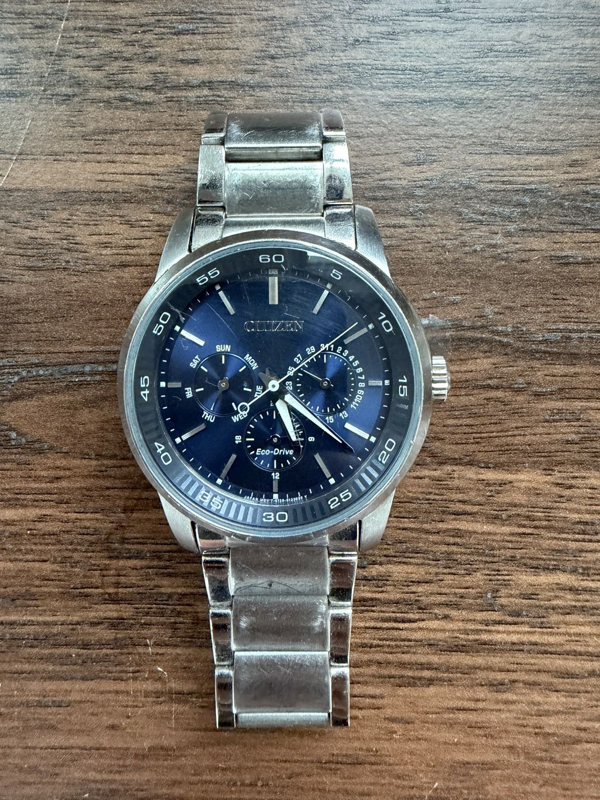 Citizen Citizen Eco-Drive Stainless Steel Watch – Blue Dial Size 36 - 1 Thumbnail