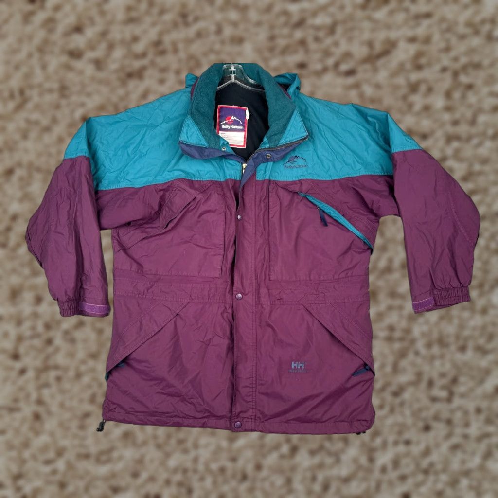 Helly Hansen VINTAGE Helly Hansen Jacket Men XL Blue Full Zip Hooded 90s Windbreaker Modern Shell Solid Pattern Mens Size US XL / EU 56 / 4 - 1 Thumbnail