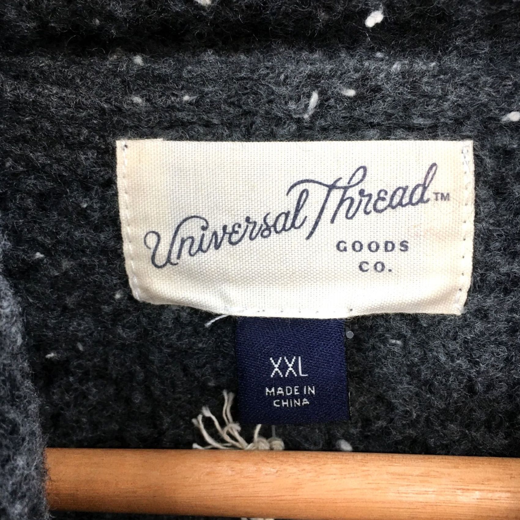 Vintage Universal Thread Pullover Sweater Womens 2XL Gray Polyester Turtle Neck Dolman Sleeve Knit Top Regular Fit Size XXL / US 16-18 / IT 52-54 - 6 Thumbnail