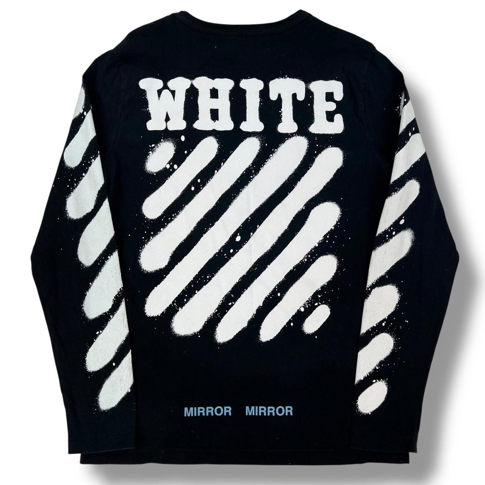 Off-White Off-White Spray Diagonal Black Long Sleeve T Shirt Size US M / EU 48-50 / 2 - 2 Thumbnail