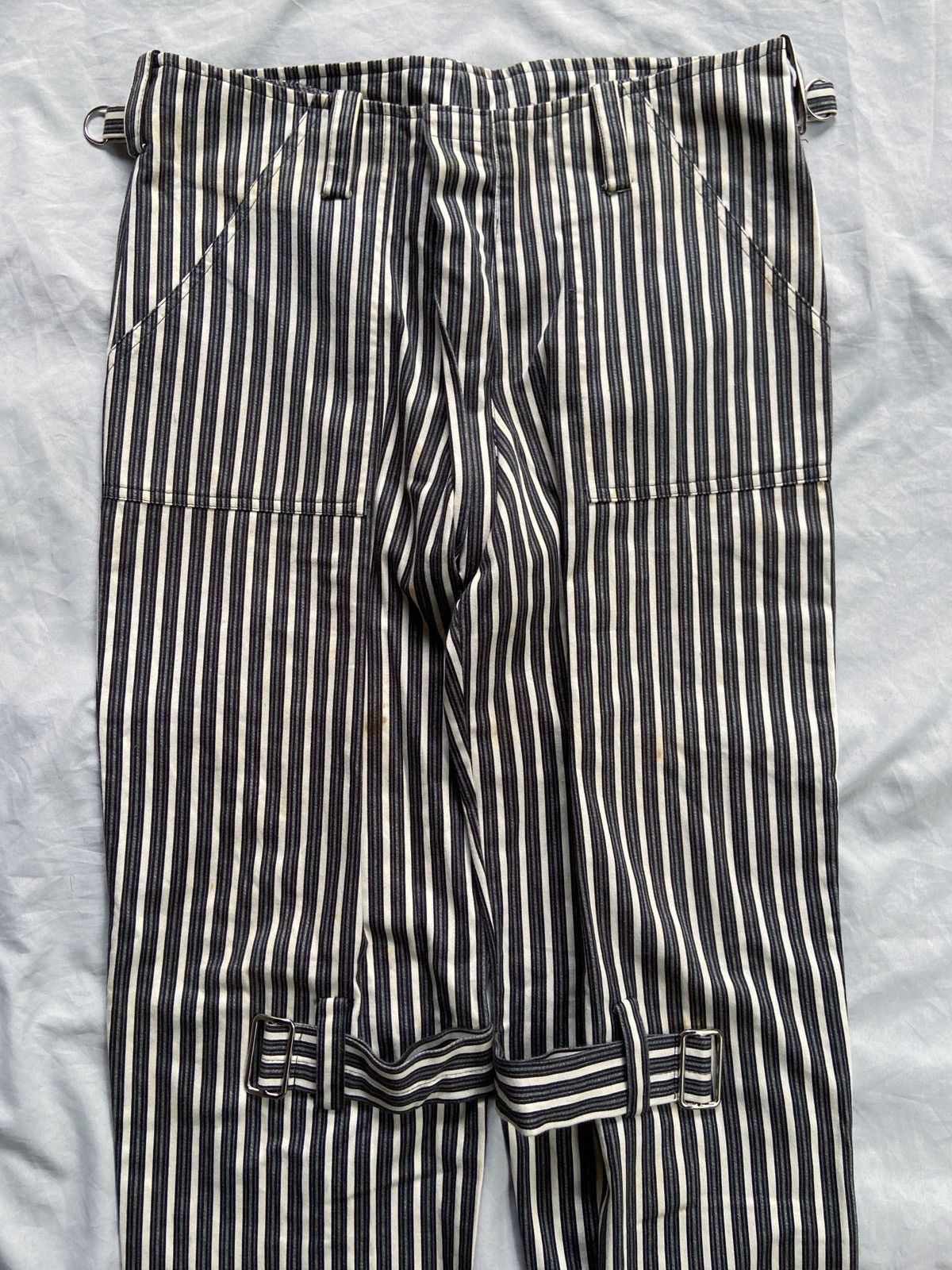 14th Addiction JAPANESE UKNOWN BRAND STRIPED PUNK STYLE PANTS Size US 34 / EU 50 - 4 Thumbnail