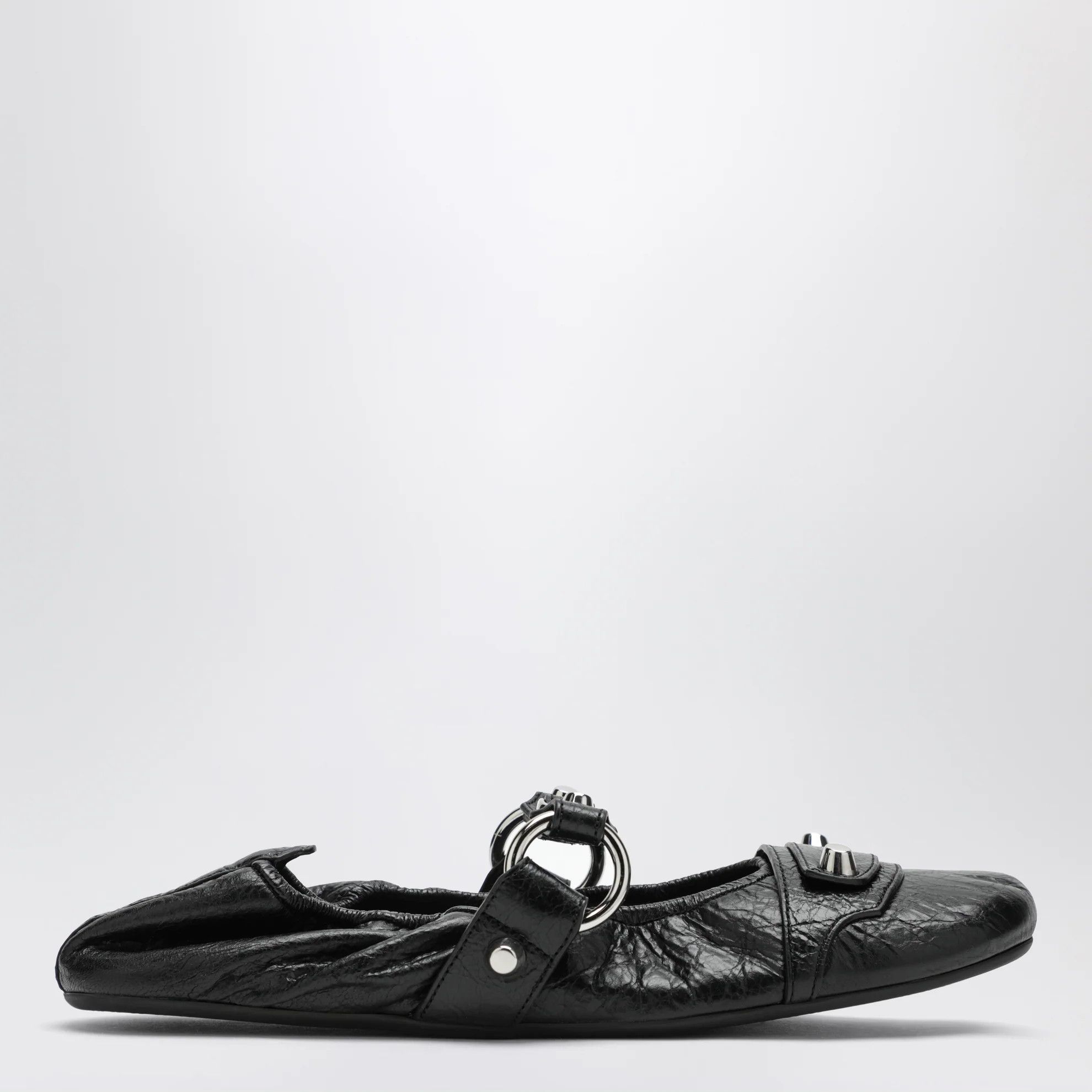 Balenciaga o1d2blof0426 Leather Ballet Flats in Black Size US 10 / IT 40 - 1 Thumbnail