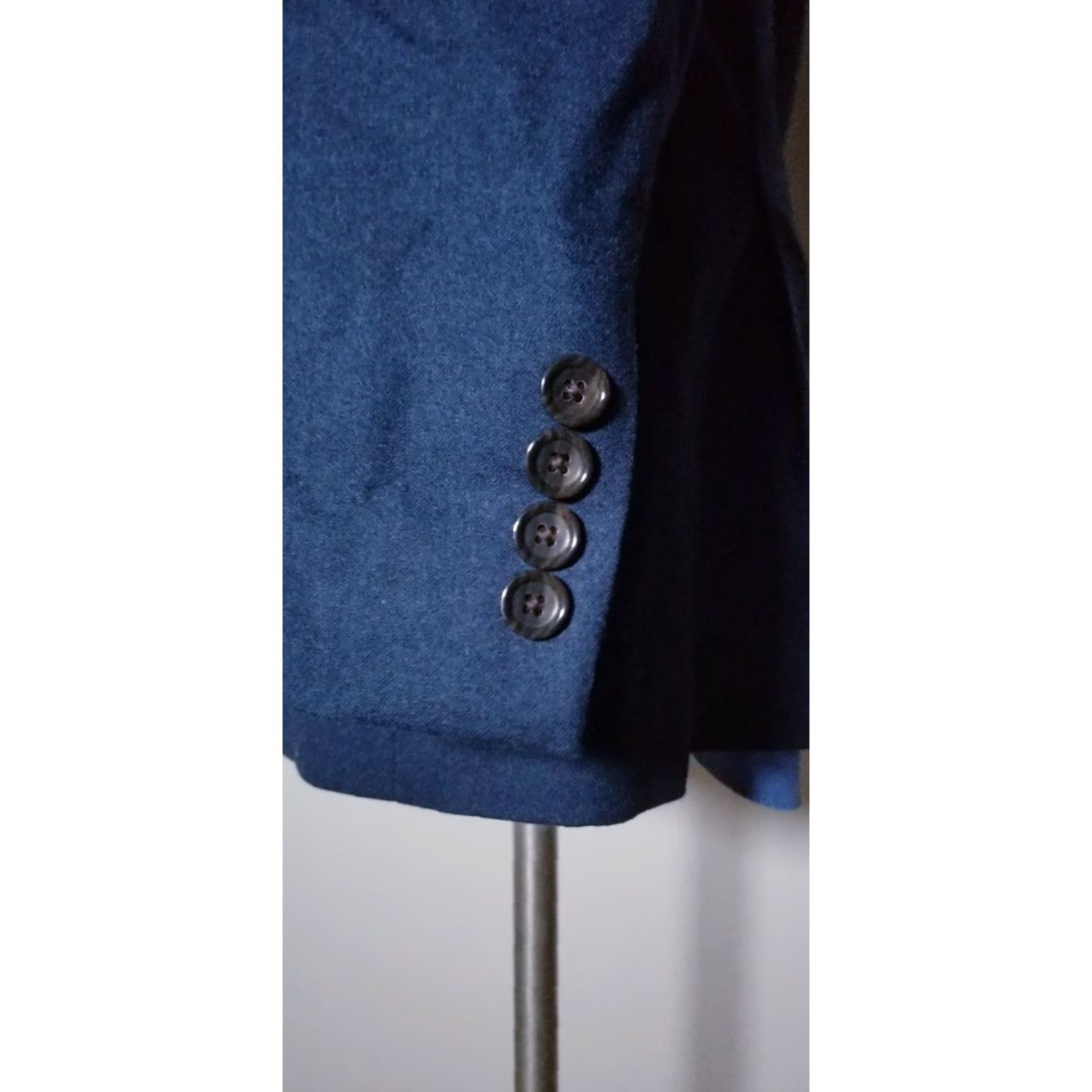 J.Crew J Crew Blazer Shirt Wool Flannel Blue 44R VBC J.CREW Notch Lapel Single-Breasted Two-Button Regular Mens Blazer Jacket Size 44R - 2 Thumbnail