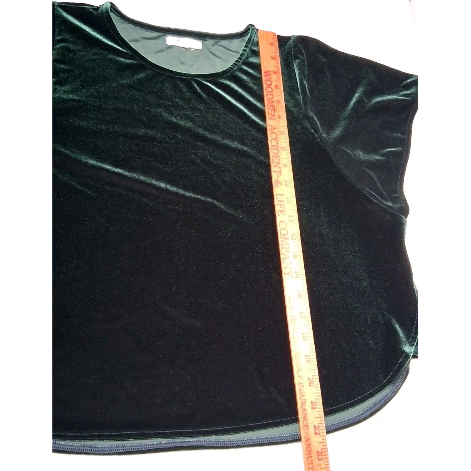 Madewell Madewell Shirt L Emerald Green Cropped Velour Casual Whimsical Fairycore Womens Size L / US 10 / IT 46 - 5 Thumbnail