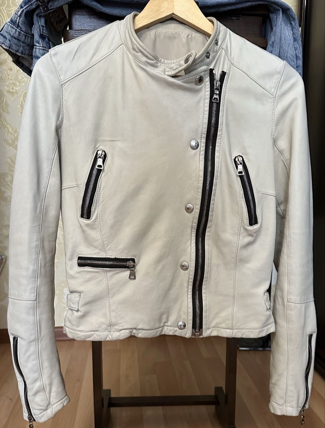 Prada Vintage Prada Leather Biker Jacket Size M / US 6-8 / IT 42-44 - 1 Thumbnail