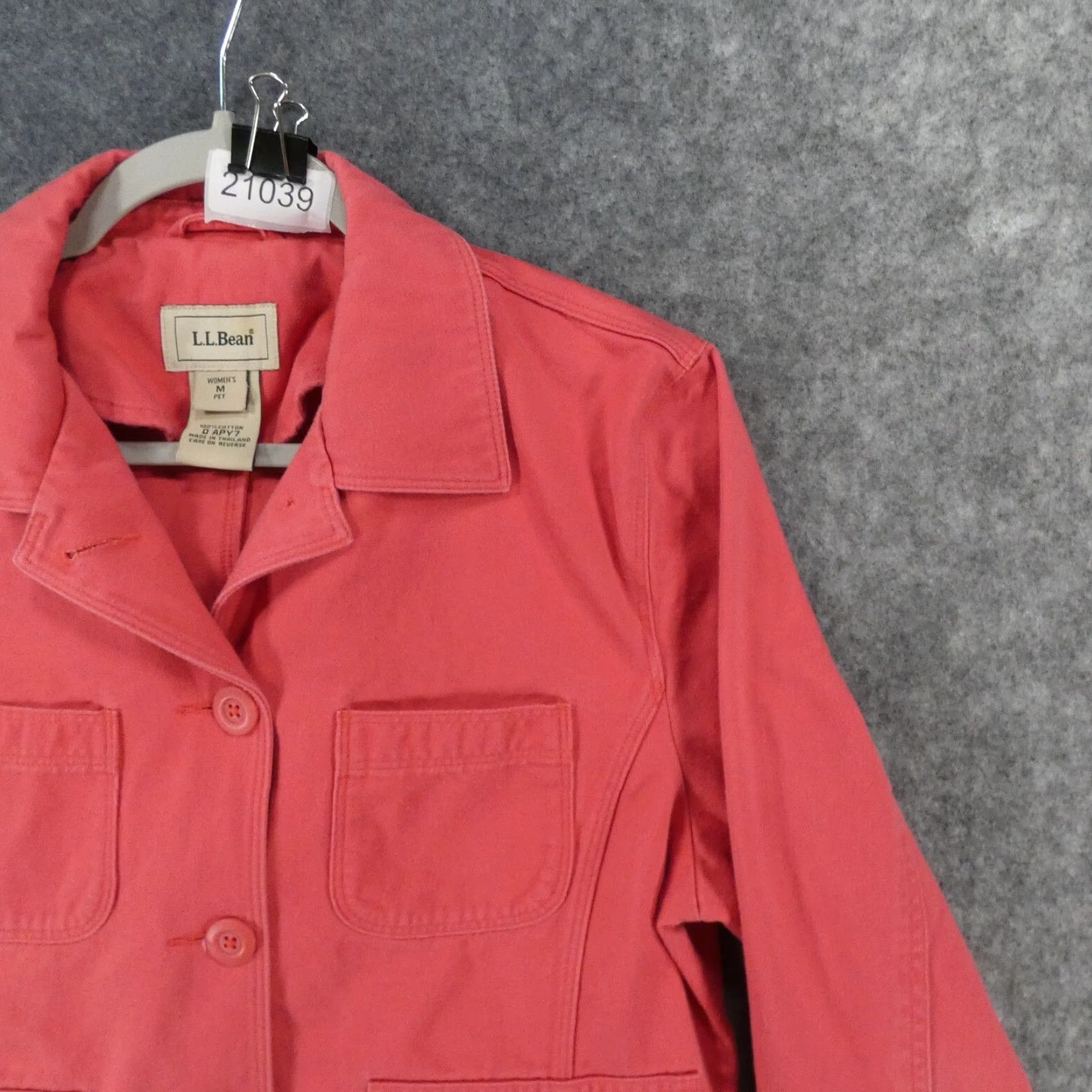 Vintage LL Bean Jacket Womens Medium Pet Pink Button Up Chore Barn Shacket Ladies Size M / US 6-8 / IT 42-44 - 6 Thumbnail