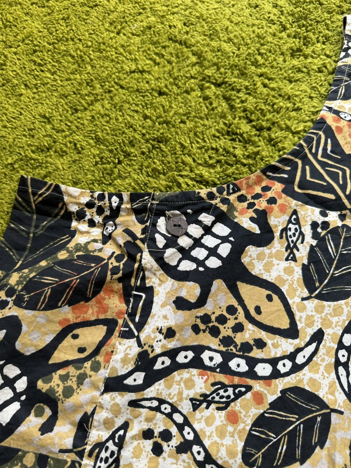 Designer 🐢 Gudrun Sjoden avant garde boho style turtles pattern dress Size M / US 6-8 / IT 42-44 - 8 Thumbnail