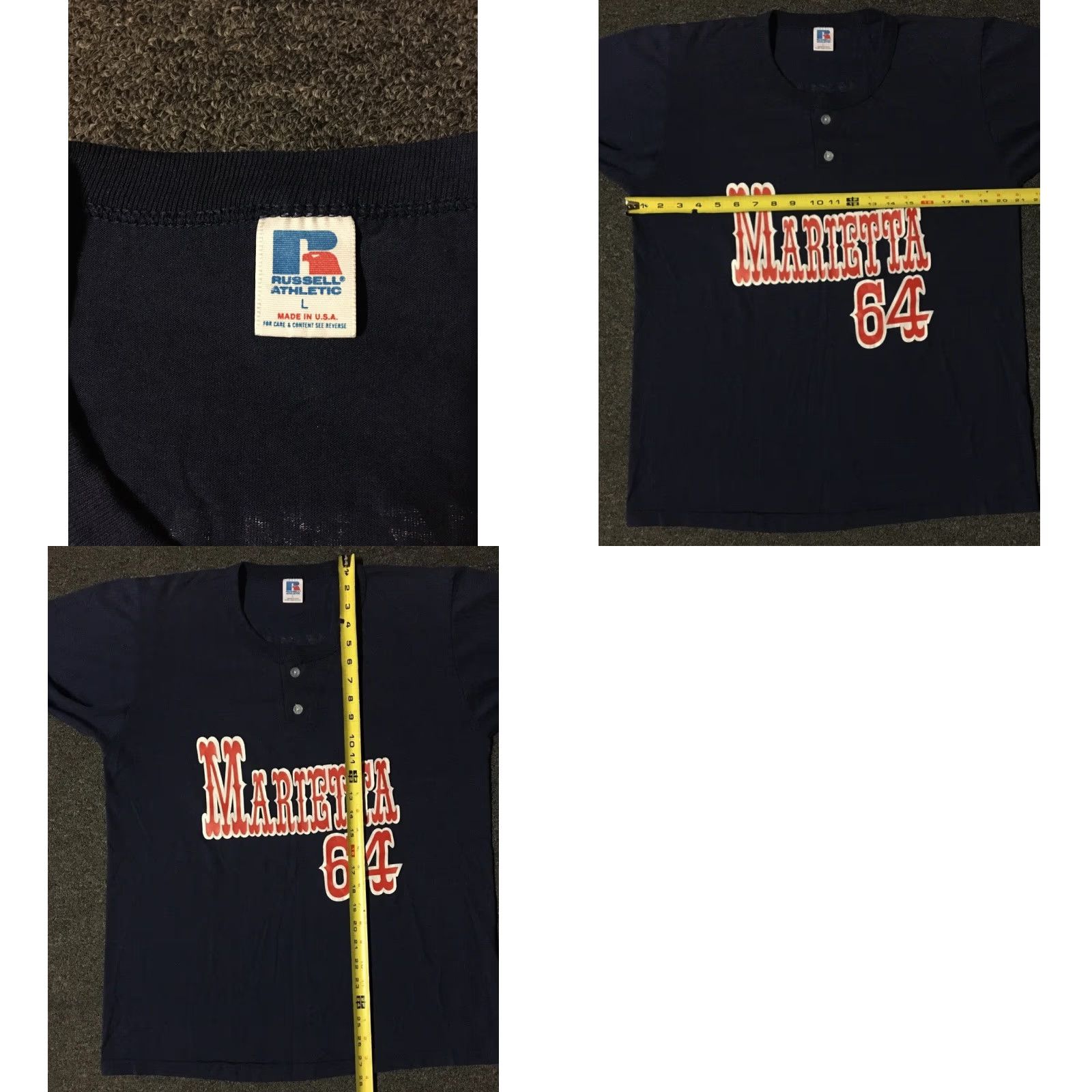 Russell Athletic Vtg 80s Russell Athletic Spellout Shirt M Blue USA Men Short Sleeve Striped Disney Mickey Mouse History: 90s, Grunge, College, Track & Field Size US M / EU 48-50 / 2 - 8 Thumbnail