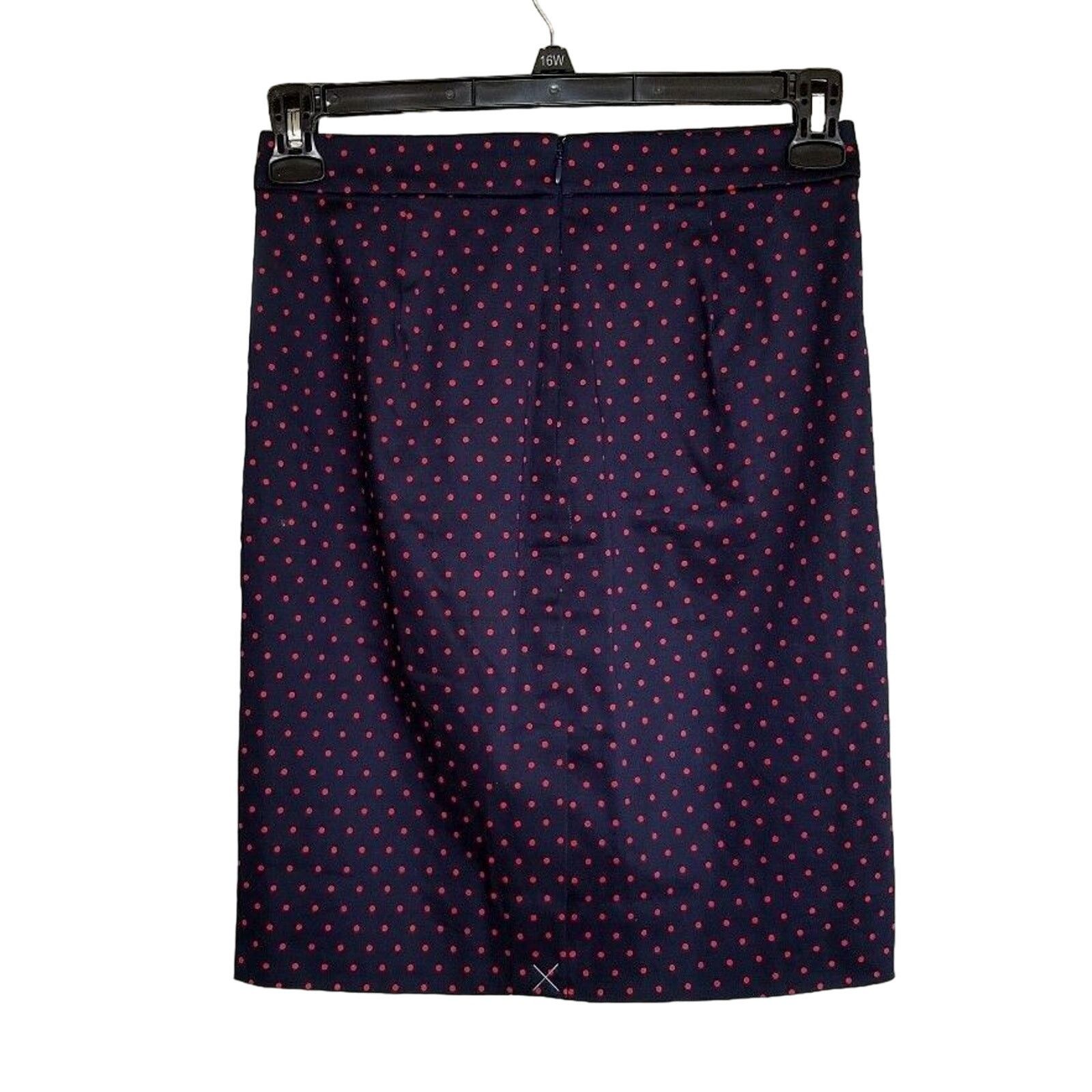 J.Crew New J Crew Printed Pencil Skirt in Sateen Dot Career 00 Size 24" / US 00 / IT 34 - 2 Thumbnail