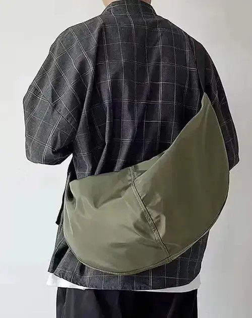 Fashion Hip Hop Side Shoulder Bag Messenger Bag Belt Bag in Green, Men's