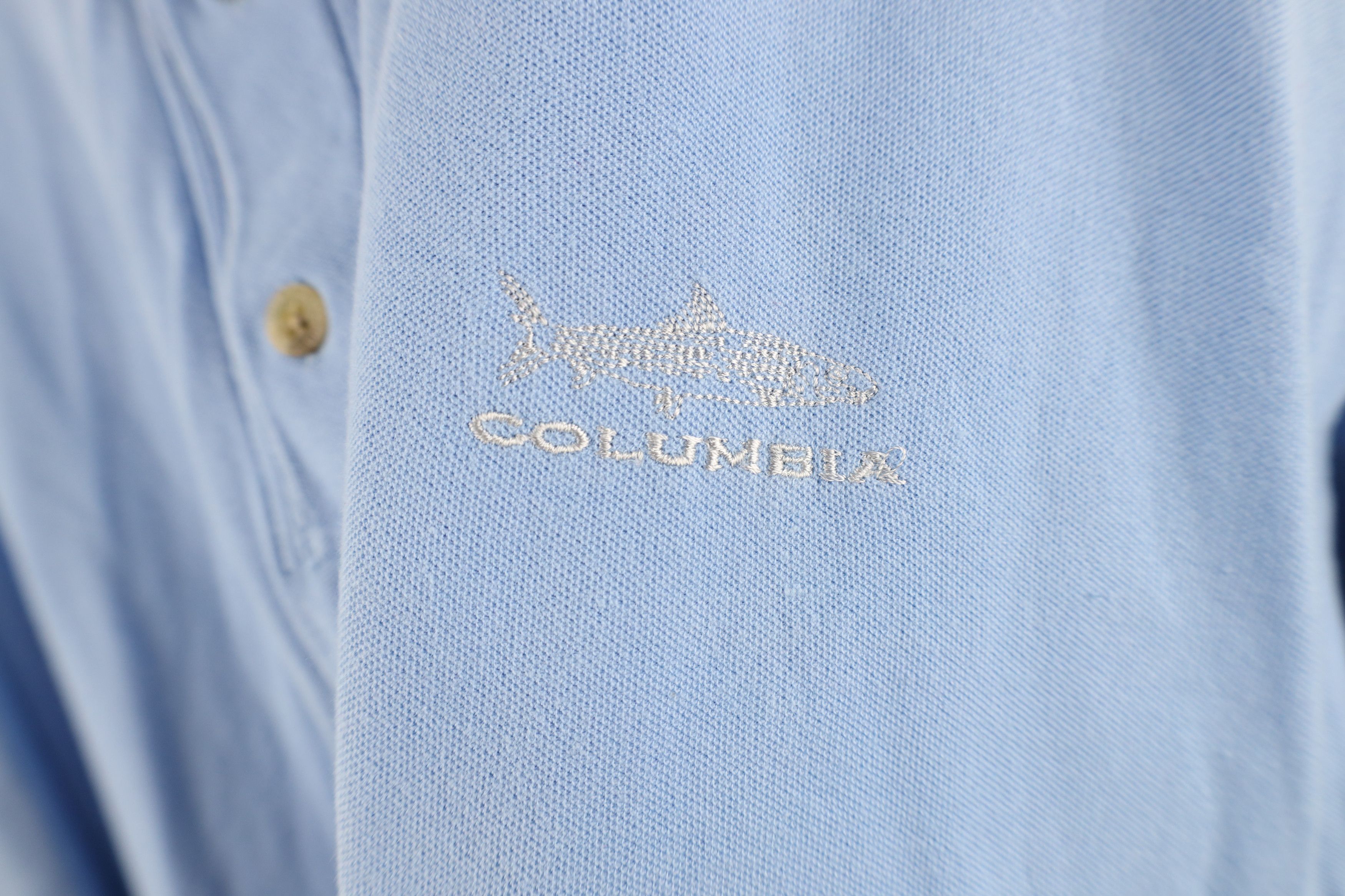 Columbia Vintage Columbia Spell Fish Baggy Fit Collared Polo Shirt Size US L / EU 52-54 / 3 - 4 Thumbnail