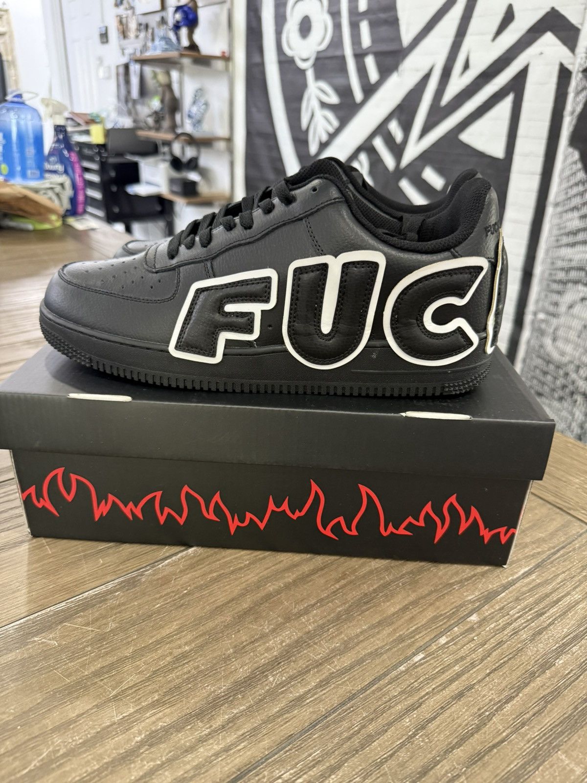Designer 🖕🏻 FYB Fuck Your Brand FUCK OFF Custom AF1 CPFM Low Size 13 🖕🏻 Size US 13 / EU 46 - 2 Thumbnail