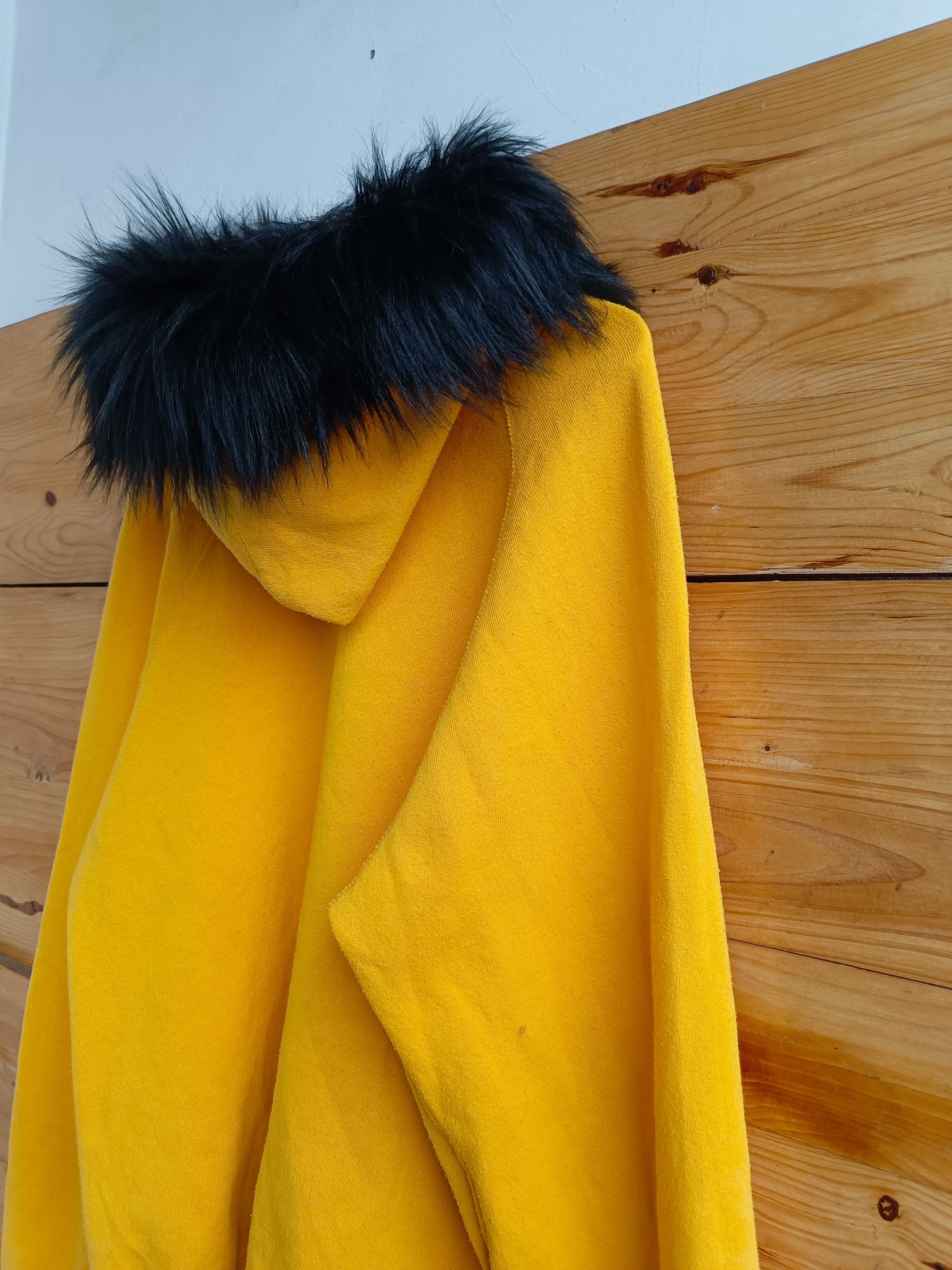 Vintage 90's Lee 50:50 Yellow Fur Hoodie Size US L / EU 52-54 / 3 - 11 Thumbnail