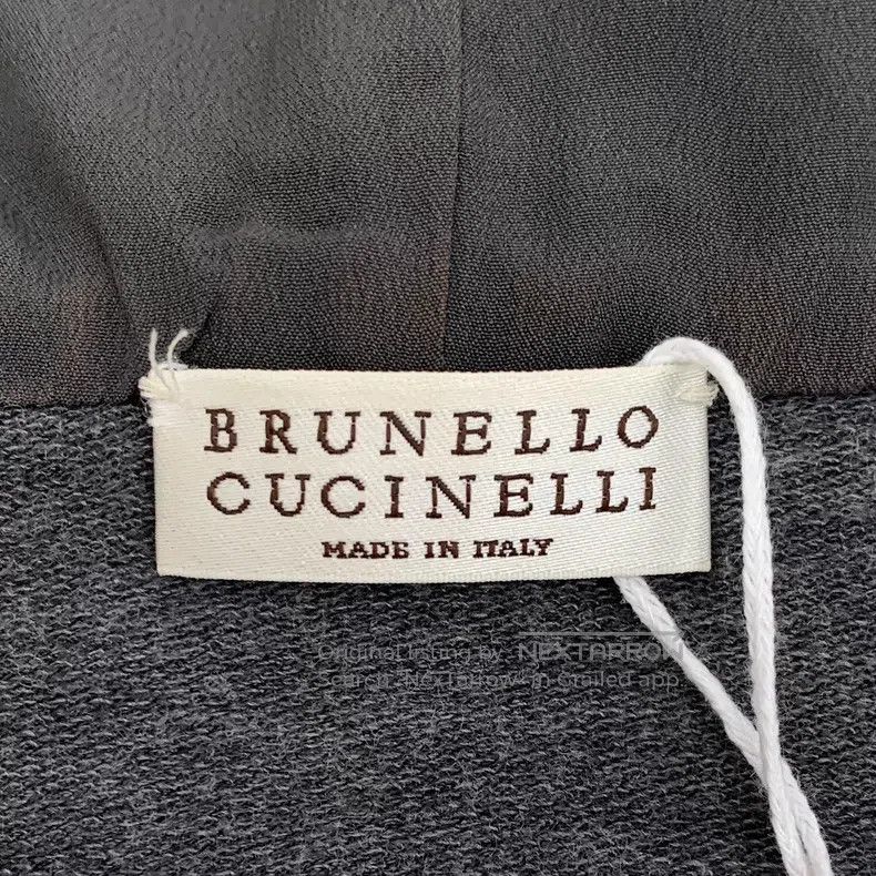 Brunello Cucinelli Brunello Cucinelli Dark grey cotton hooded drawstring zip- Size XS / US 0-2 / IT 36-38 - 5 Thumbnail