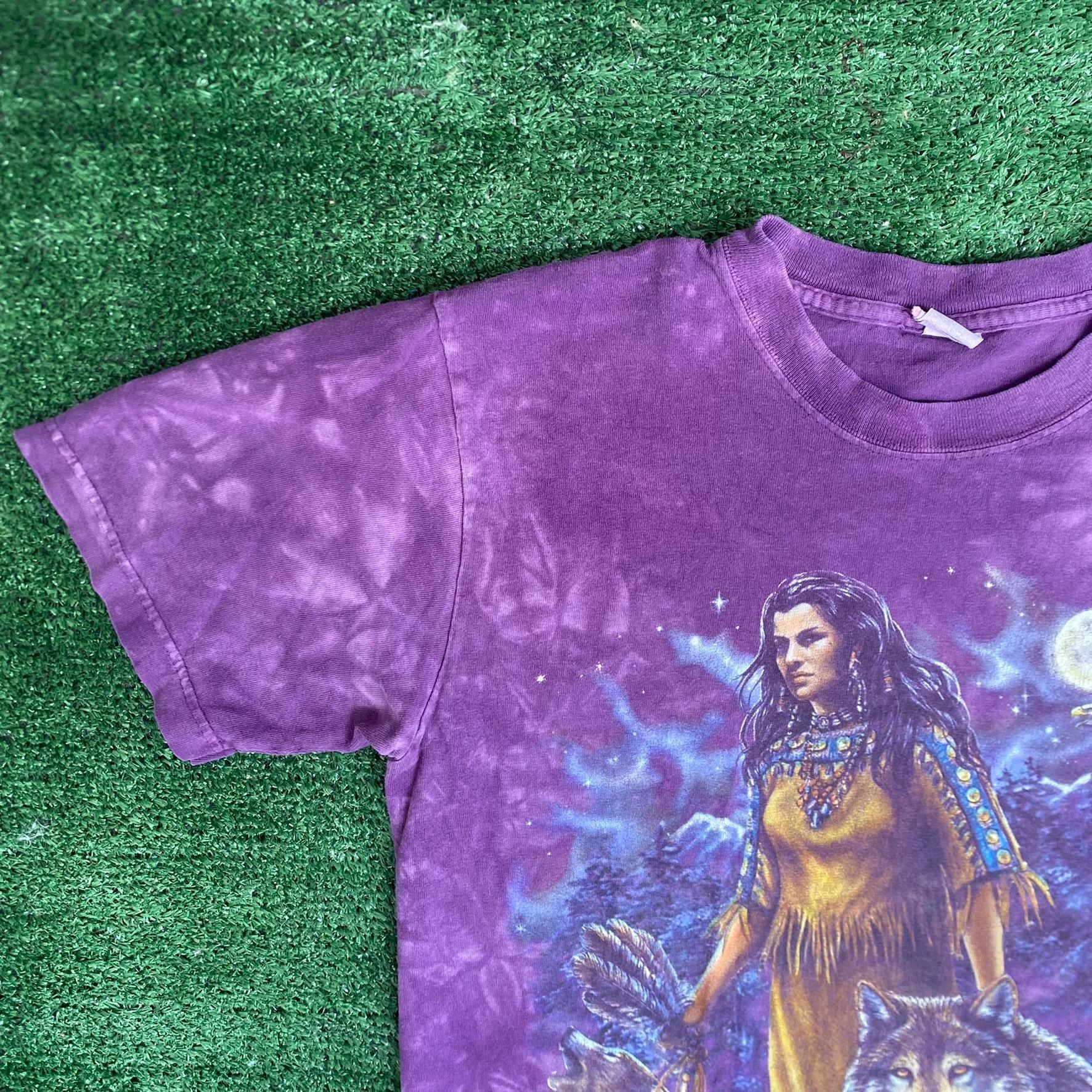 Vintage Vintage 90s Wolf T-Shirt Tie Dye Western Nature Wildlife Size US S / EU 44-46 / 1 - 4 Thumbnail