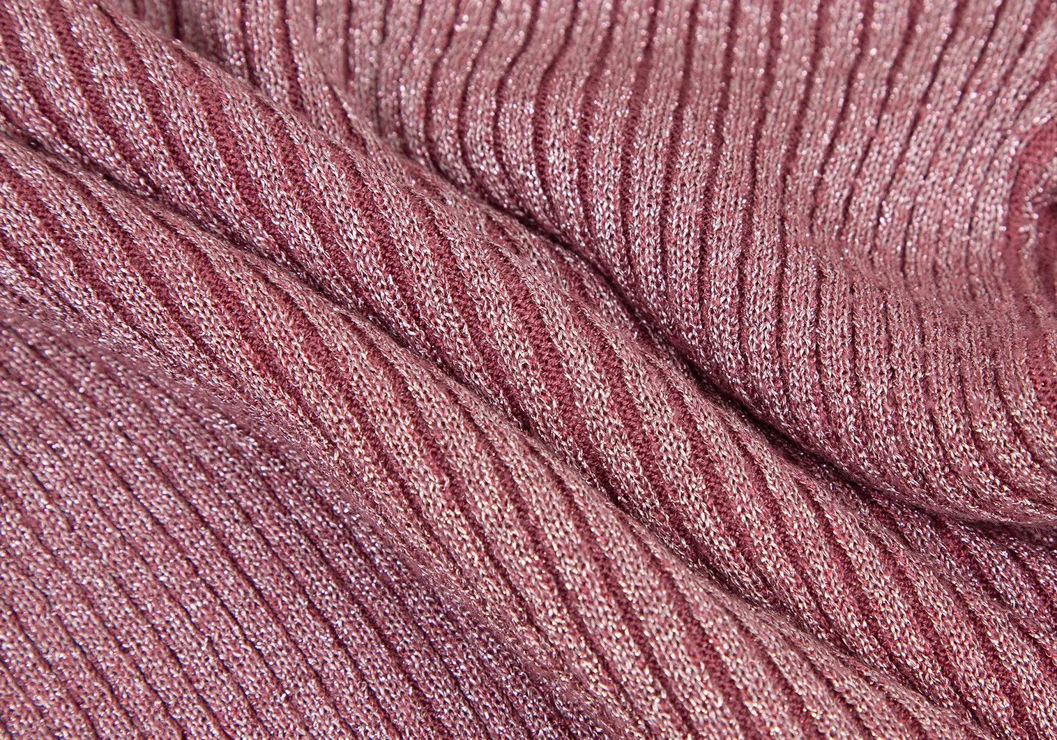 Jean Paul Gaultier Glitter Ribbed Knit in Pink, Size 48 Size US M / EU 48-50 / 2 - 9 Thumbnail