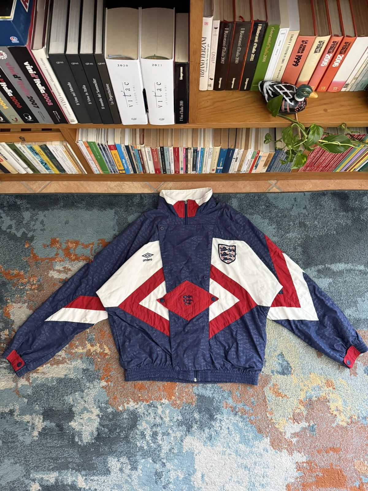 Umbro Vintage 1990 1992 England Umbro Men’s Track Football Jacket Size US XL / EU 56 / 4 - 1 Thumbnail