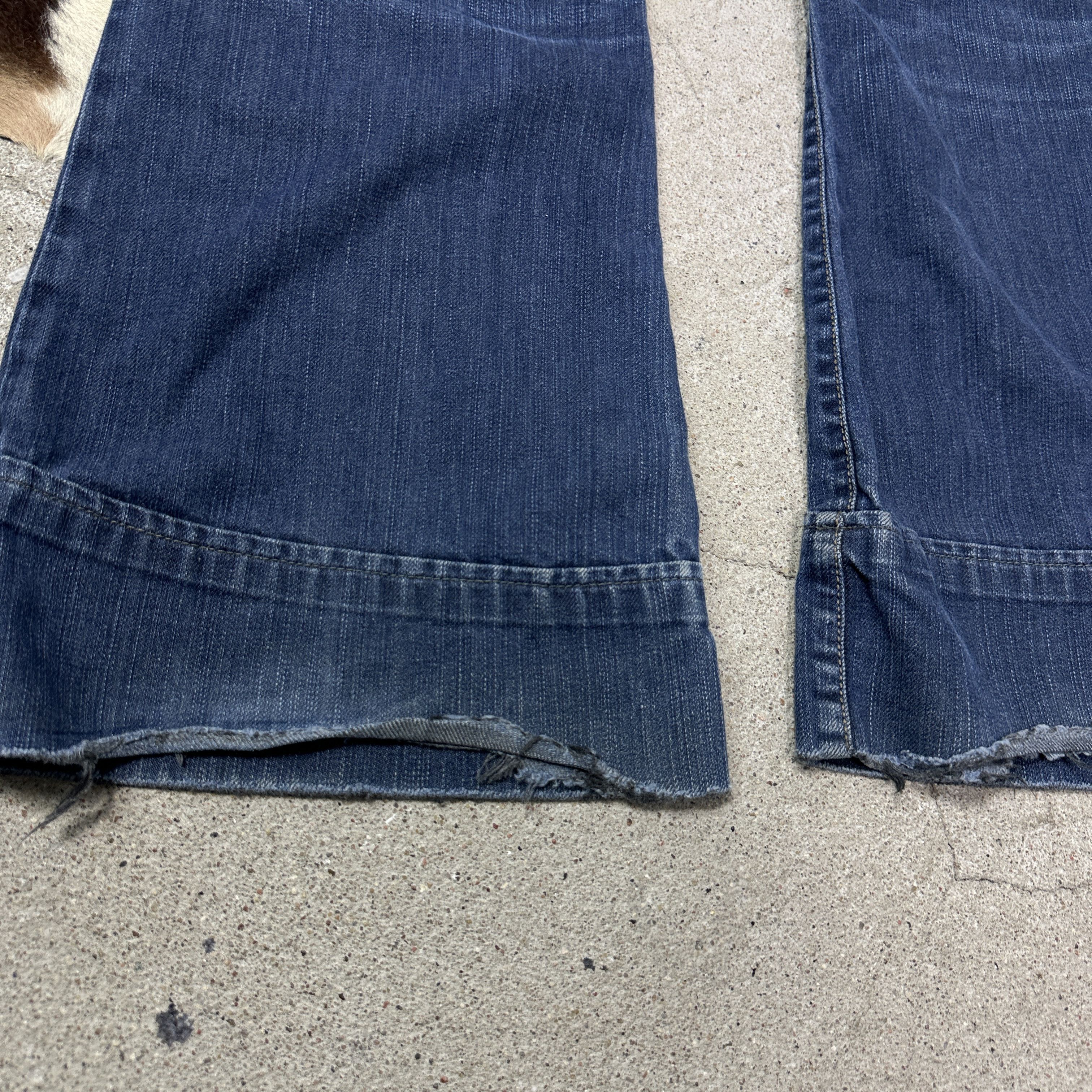 Diesel Vintage Denim Streetwear Diesel Low Waist Flared Jeans 00s Size US 33 - 4 Thumbnail