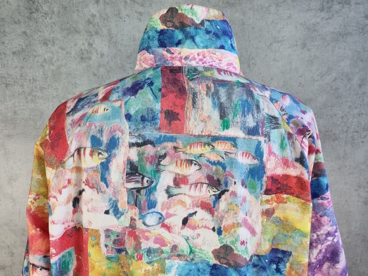 Japanese Brand Rare Psychedelic Art Multicolor Abstract Design Anorak Size US XL / EU 56 / 4 - 4 Thumbnail