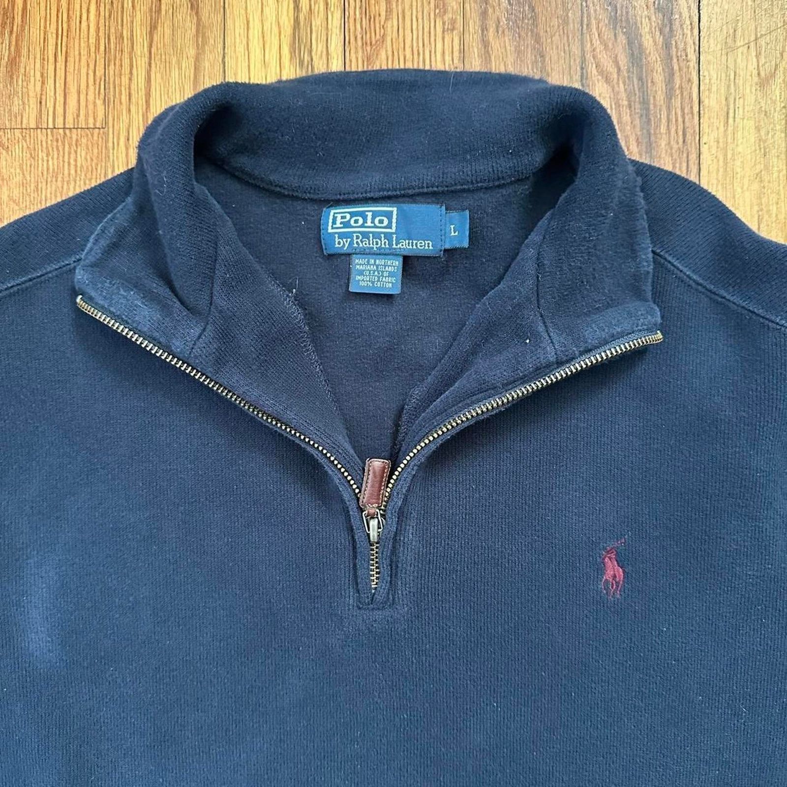 Polo Ralph Lauren Vintage Polo Ralph Lauren Quarter Zip Small Pony size L Size US L / EU 52-54 / 3 - 2 Thumbnail