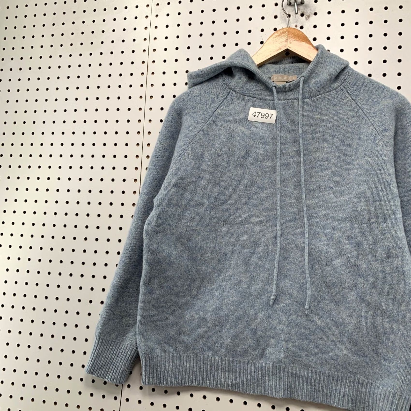 J.Crew J.CREW Wool Hoodie Sweater Womens Small Blue Hooded Lambswool Hong Kong Shirt Size S / US 4 / IT 40 - 5 Thumbnail