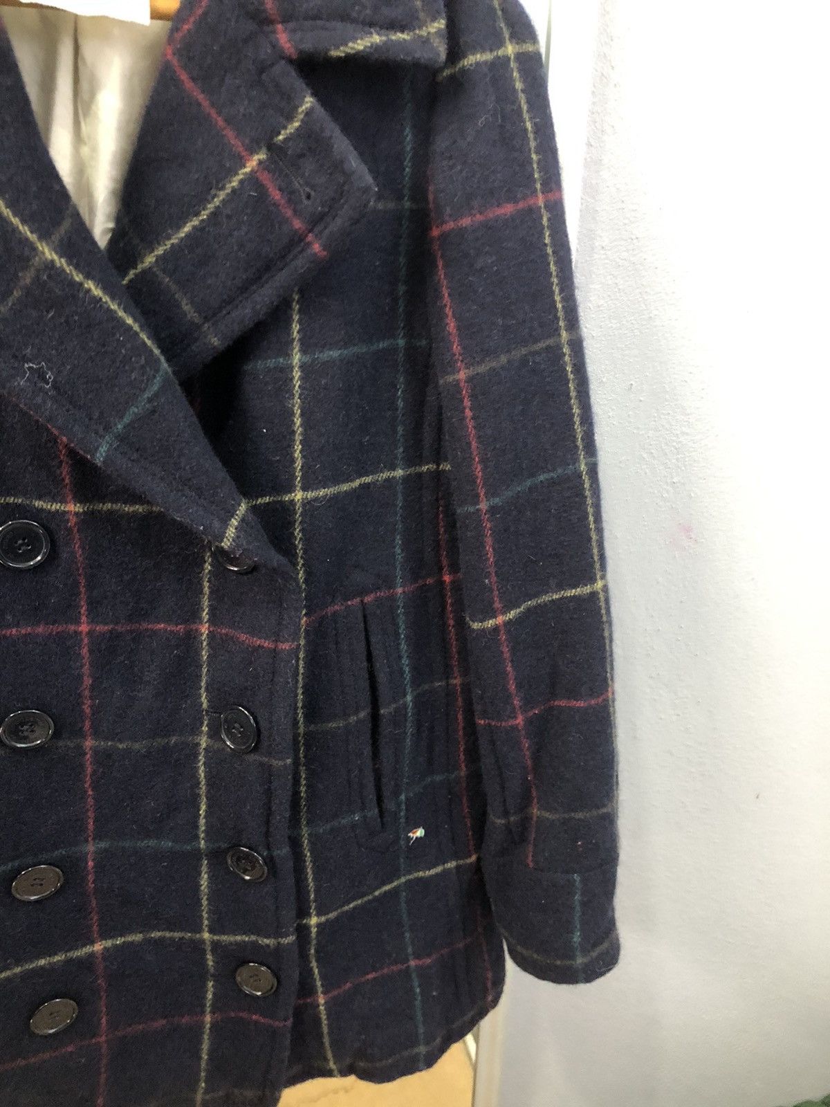 Japanese Brand Arnold Palmer Japan Wool Check Peacoat Women’s 90s Size S / US 4 / IT 40 - 5 Thumbnail