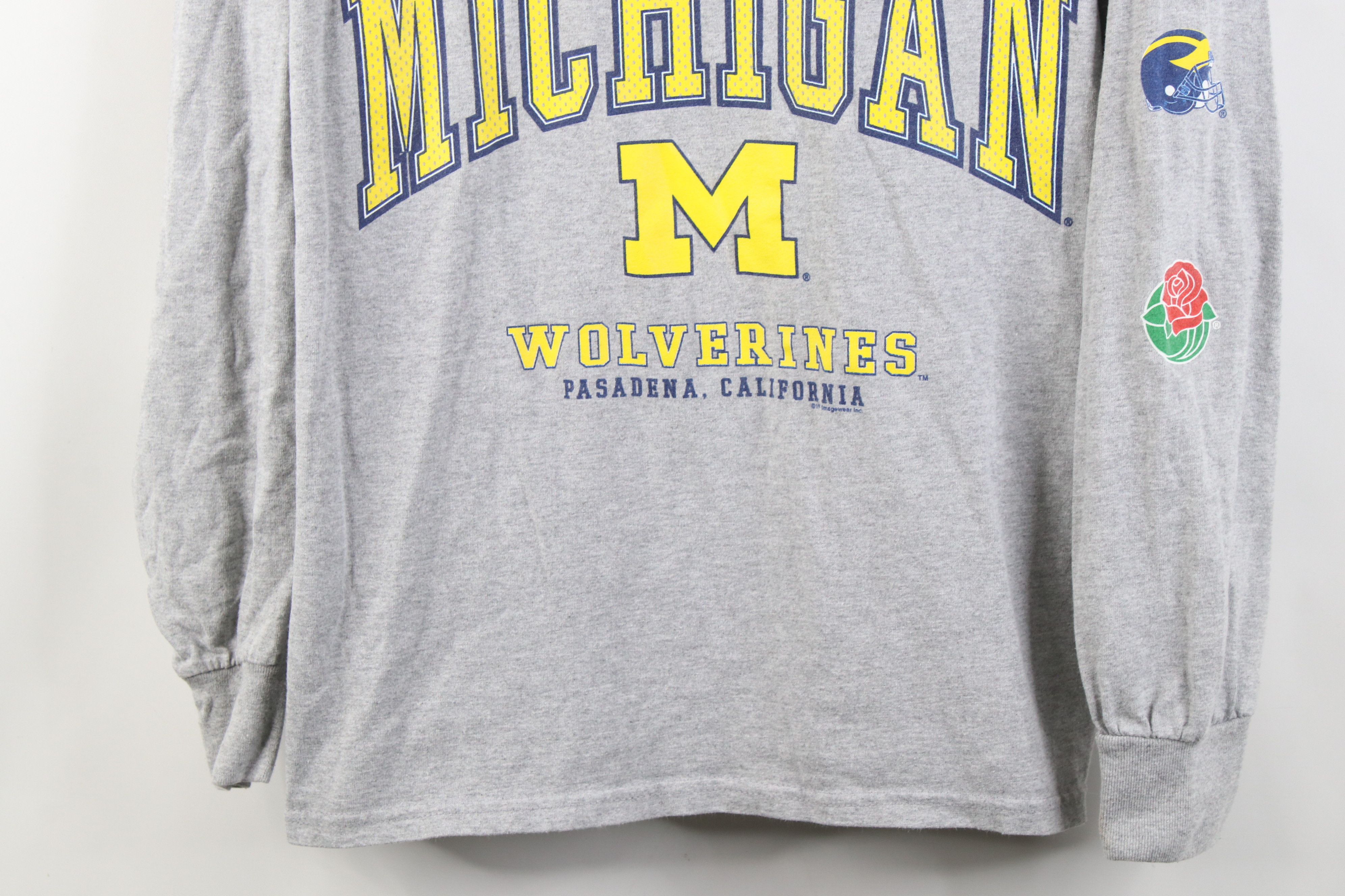 Vintage Vintage Rose Bowl University of Michigan Long Sleeve T-Shirt Size US XL / EU 56 / 4 - 3 Thumbnail