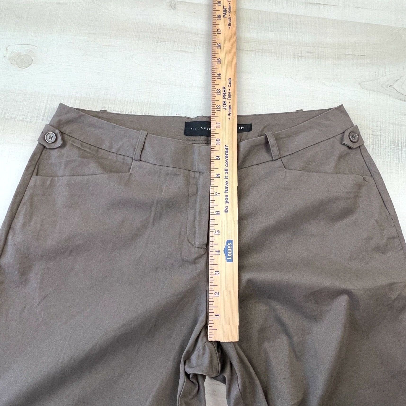 Vintage The Limited Women's Brown Cropped Pants 10 Lexie Fit Flat Front Crop Casual Size 32" / US 10 / IT 46 - 6 Thumbnail