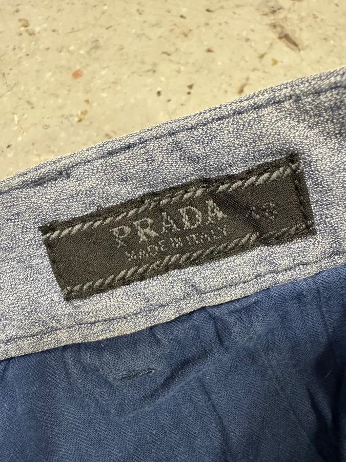 Prada × Vintage 2000s Prada Blue Grey Minimalist Straight Pants Size US 33 - 11 Thumbnail