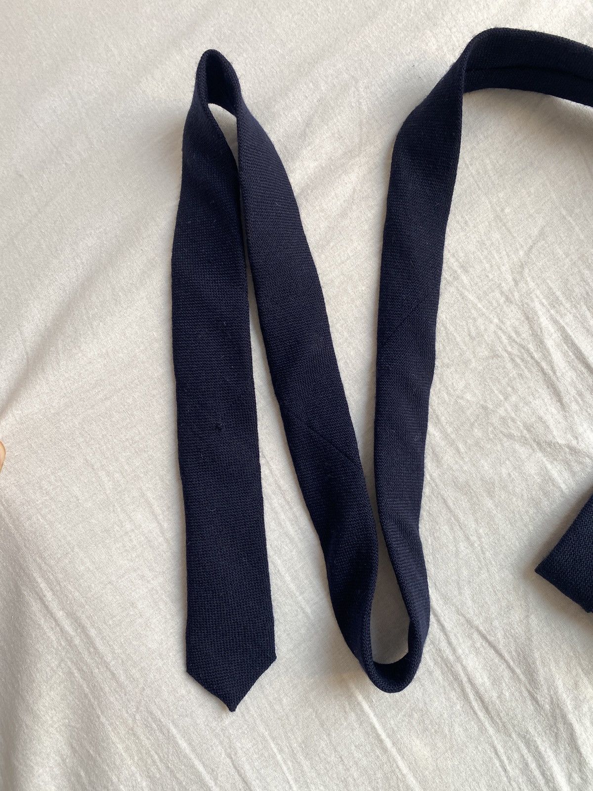 Prada Prada Navy Knit Tie Size ONE SIZE - 8 Thumbnail