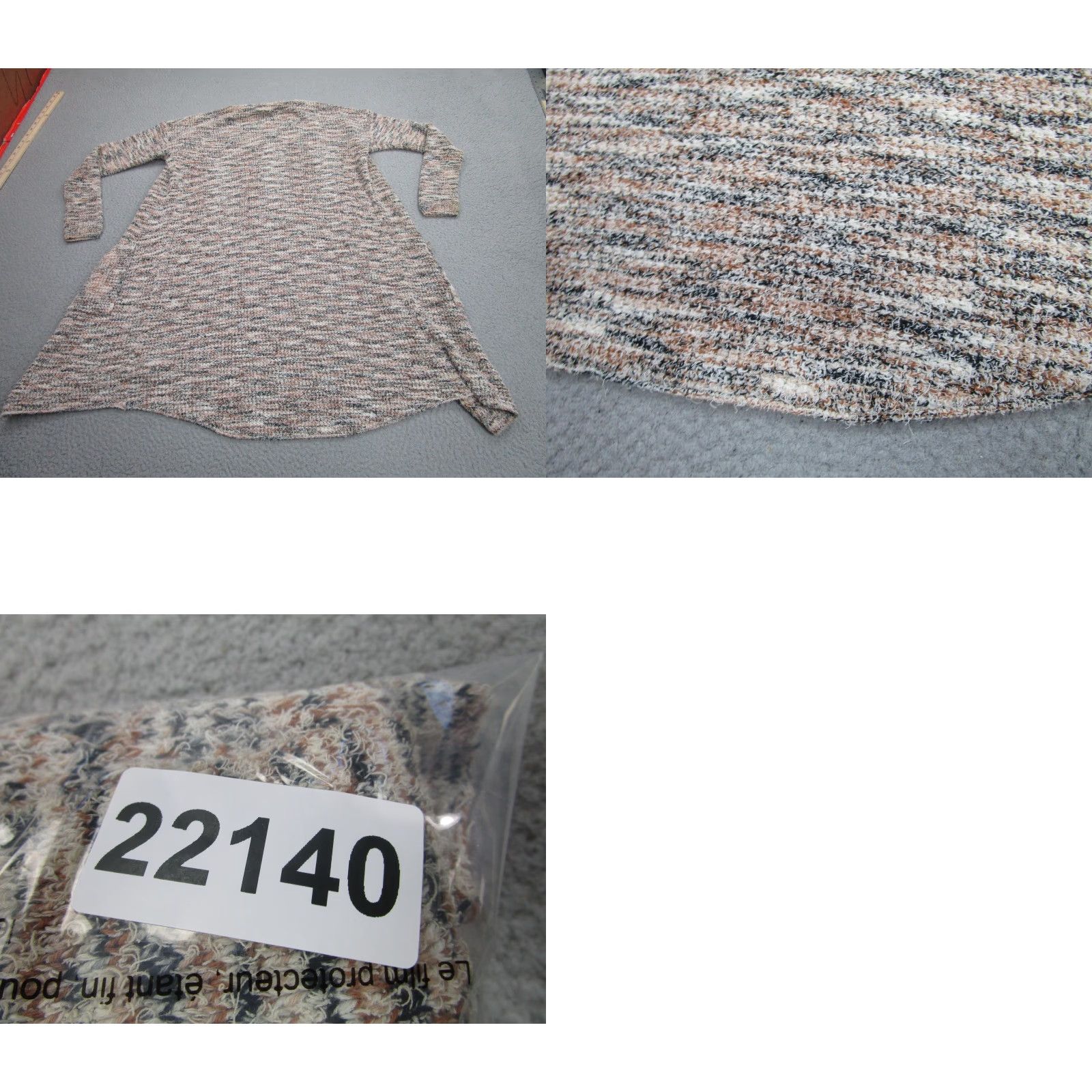 Vintage Pilcro Cardigan Womens Small Beige Marled Knit Open Front Pockets Size S / US 4 / IT 40 - 10 Thumbnail
