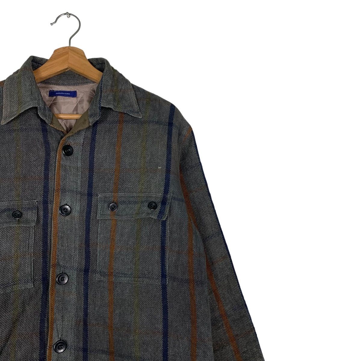 Japanese Brand MANUFACTURERS Button Jacket Flannel #0013-C1 Size US L / EU 52-54 / 3 - 6 Thumbnail