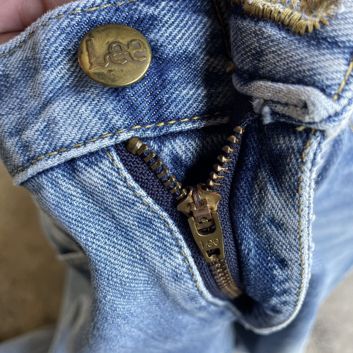 Lee 🔥Vintage Lee Stoned Washed Distress Denim Jeans Size US 27 - 11 Thumbnail