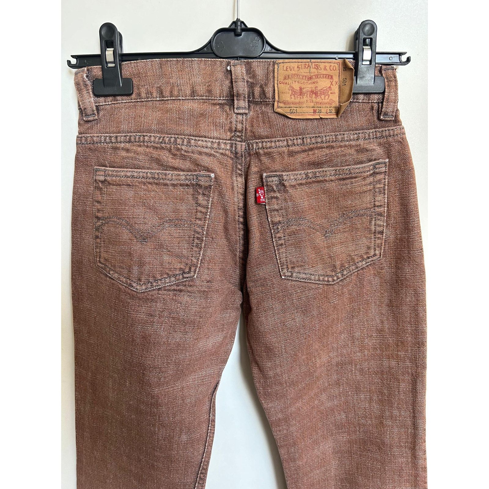 Levi's Vintage Levi's 501 Jeans W28 USA 1996 Brown Selvedge Style Size US 28 / EU 44 - 4 Thumbnail
