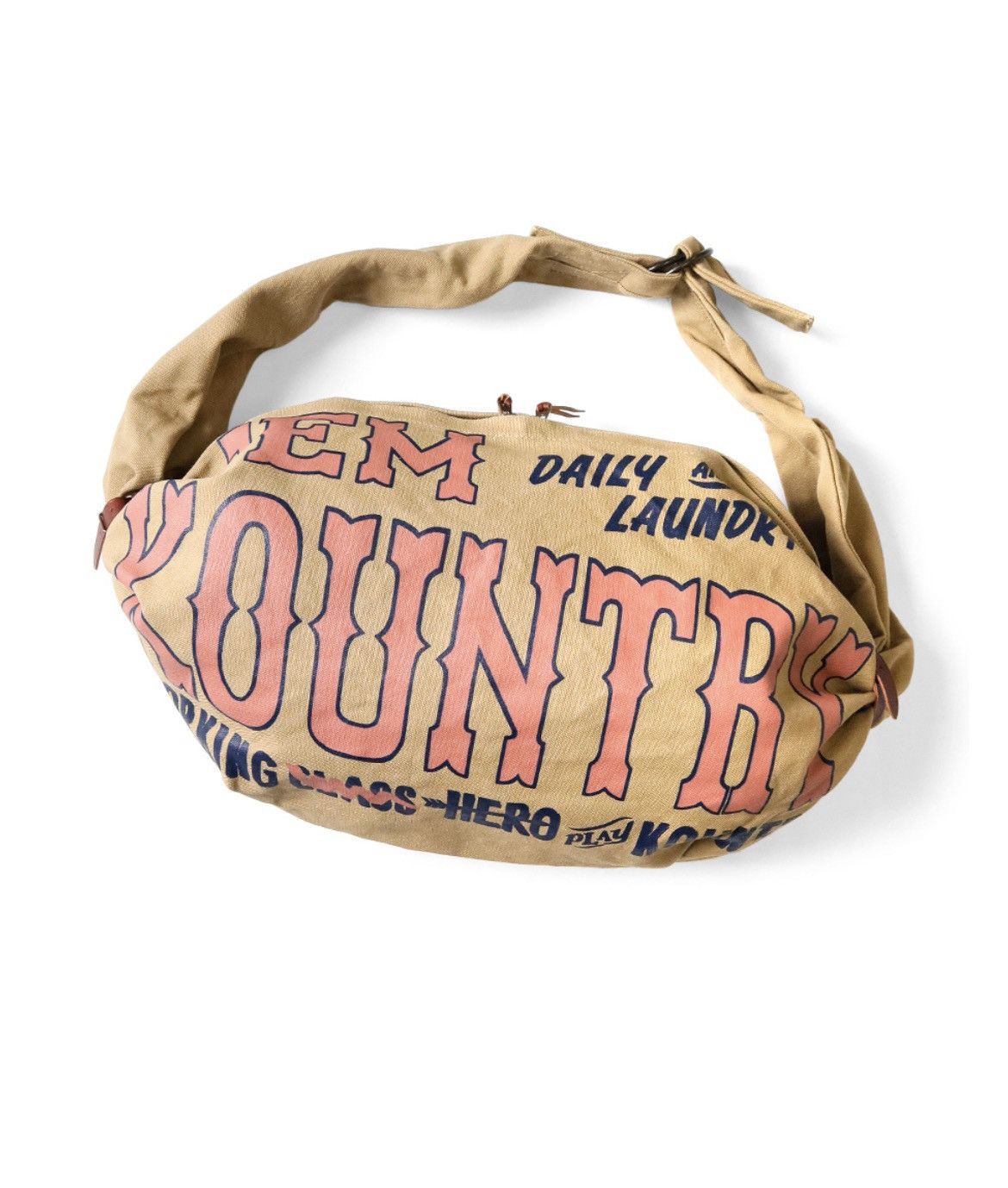 image of Kapital No. 6 Canvas Snuffkin Bag Kountrypt in Beige, Men's