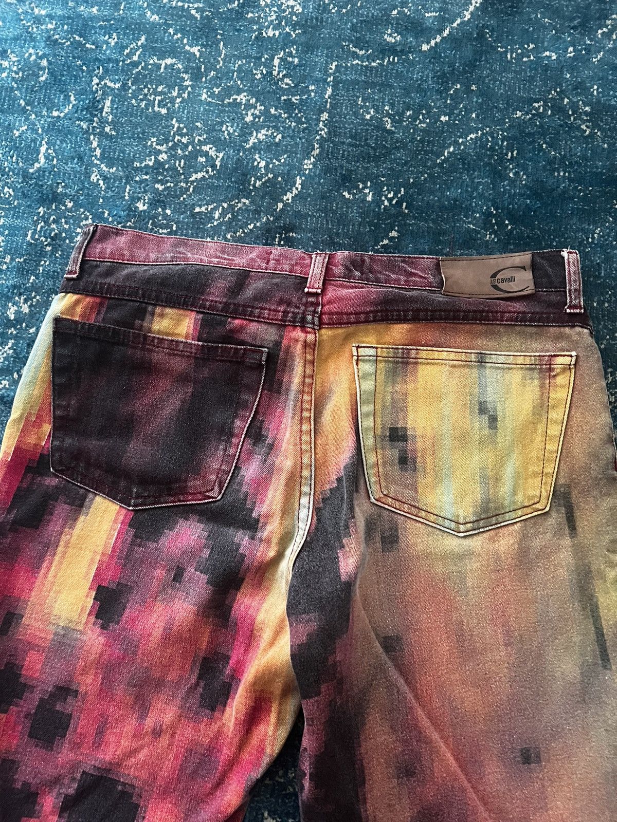Just Cavalli × Roberto Cavalli 2001 Desi Lava Pixel Pants Size US 30 / EU 46 - 10 Thumbnail
