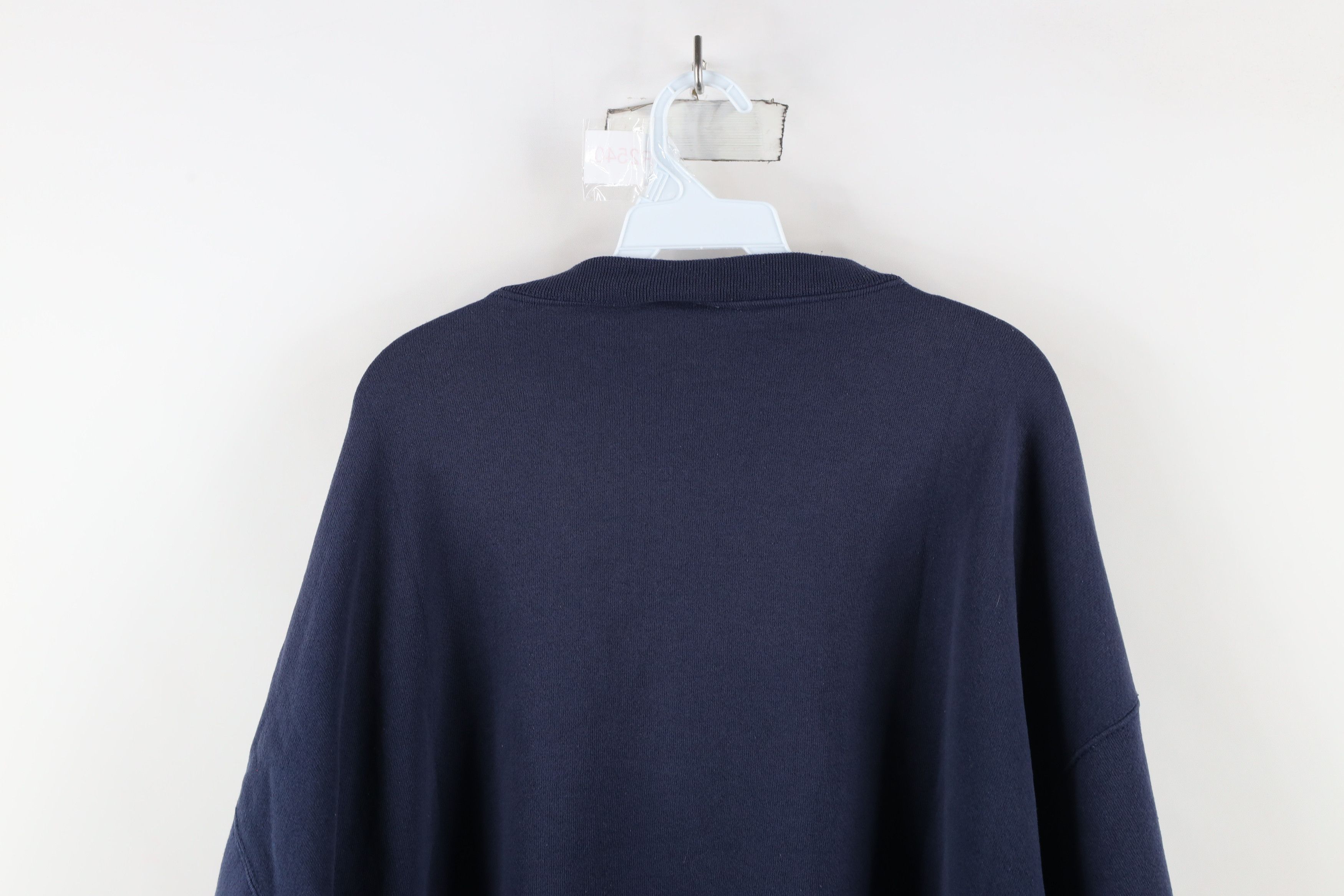 Vintage Vintage 90s Streetwear Blank Crewneck Sweatshirt Blue USA Size US XXL / EU 58 / 5 - 14 Thumbnail