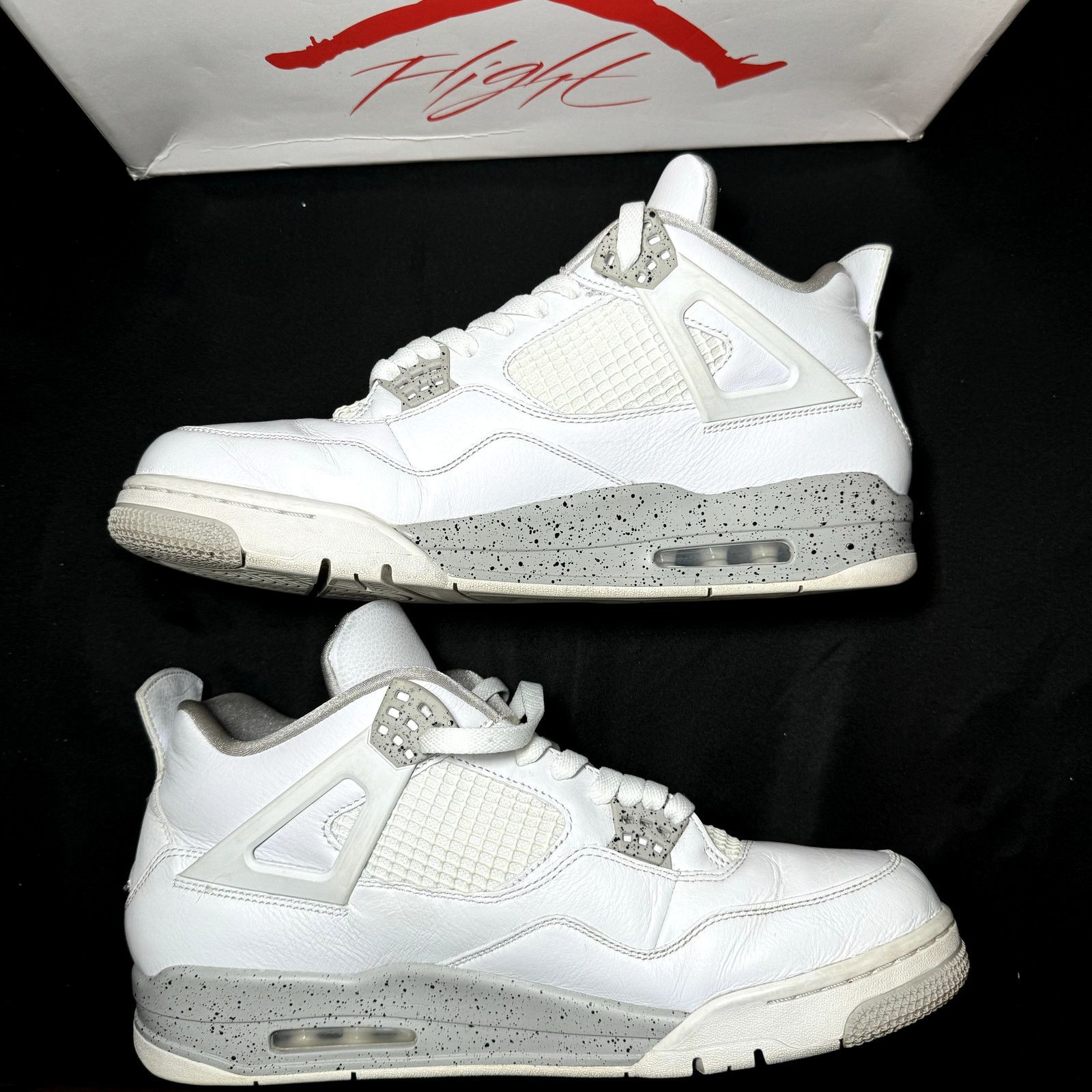 Jordan Brand × Nike Size 12 - Nike Air Jordan 4 Retro White Oreo Men's Shoes Size US 12 / EU 45 - 3 Thumbnail