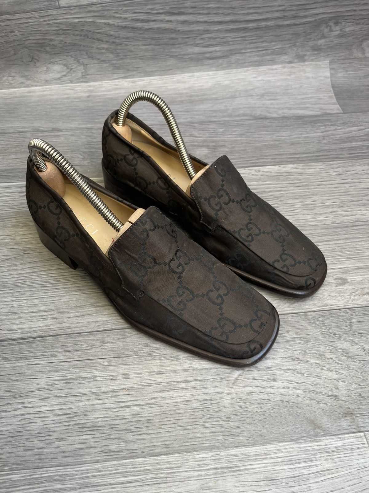Gucci Gucci gg print penny loafers sz 37 Size US 7 / IT 37 - 7 Thumbnail