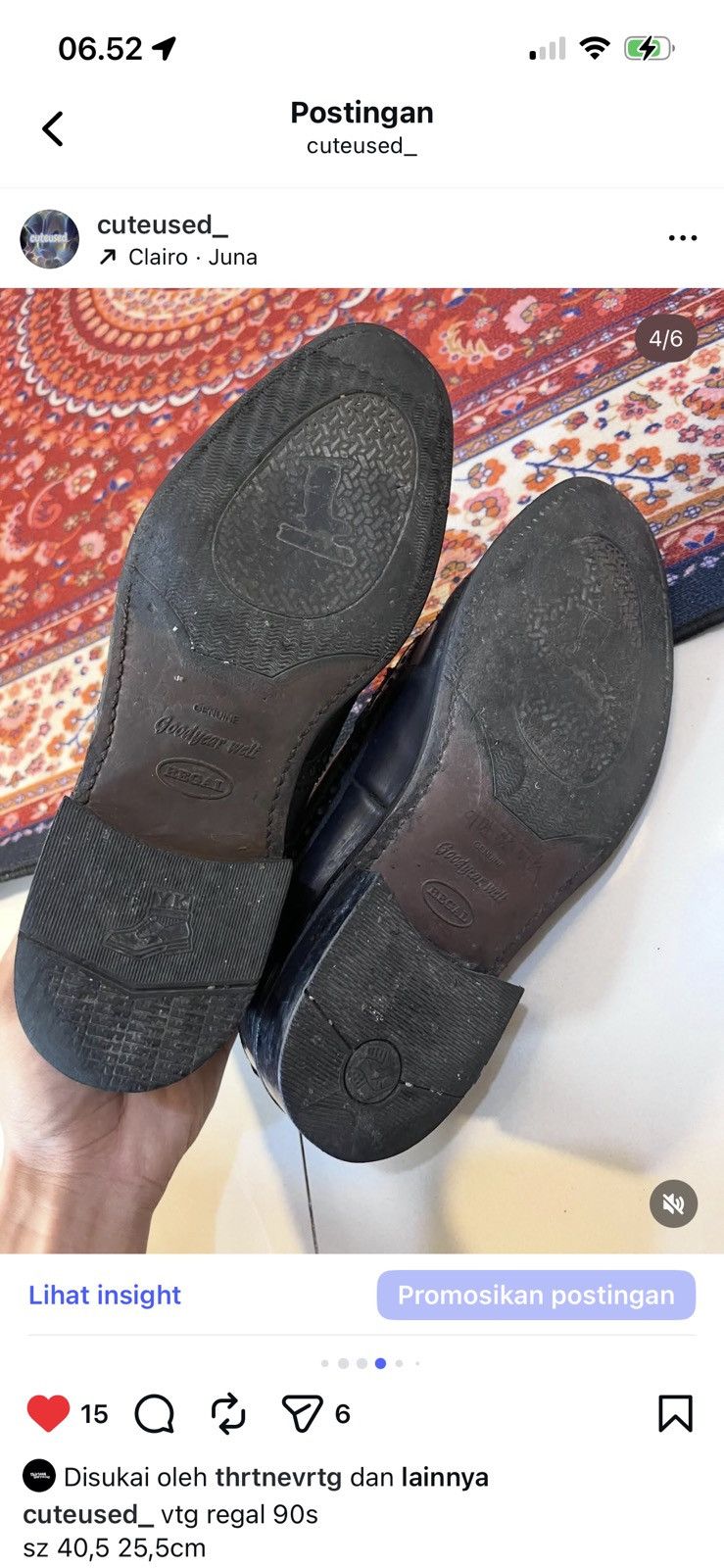 REGAL Vintage leather shoes regal Size US 8 / EU 41 - 4 Thumbnail